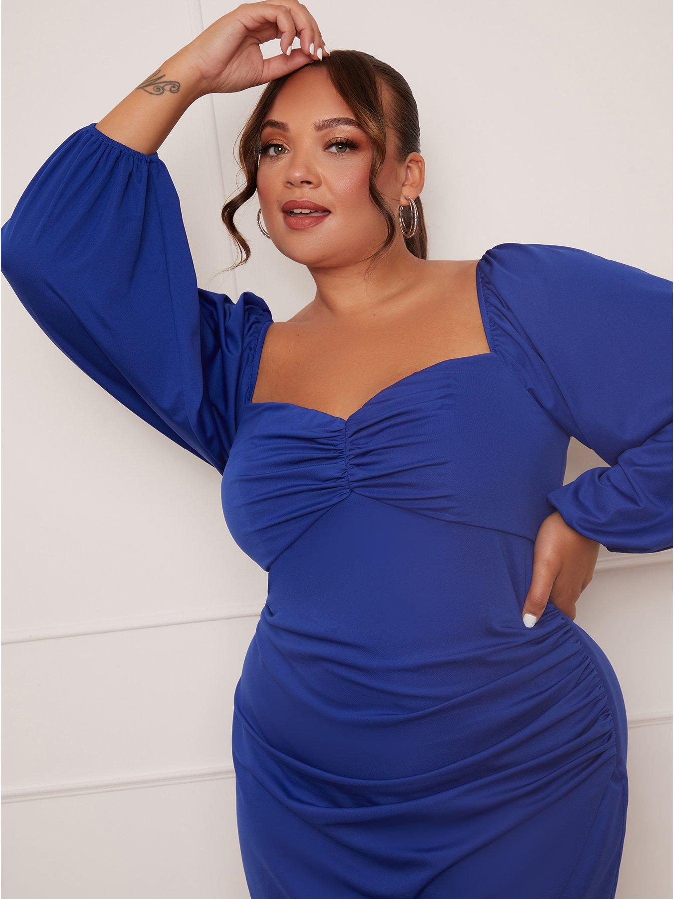 chi-chi-london-curve-long-sleeve-bodycon-mini-dress-blueoutfit