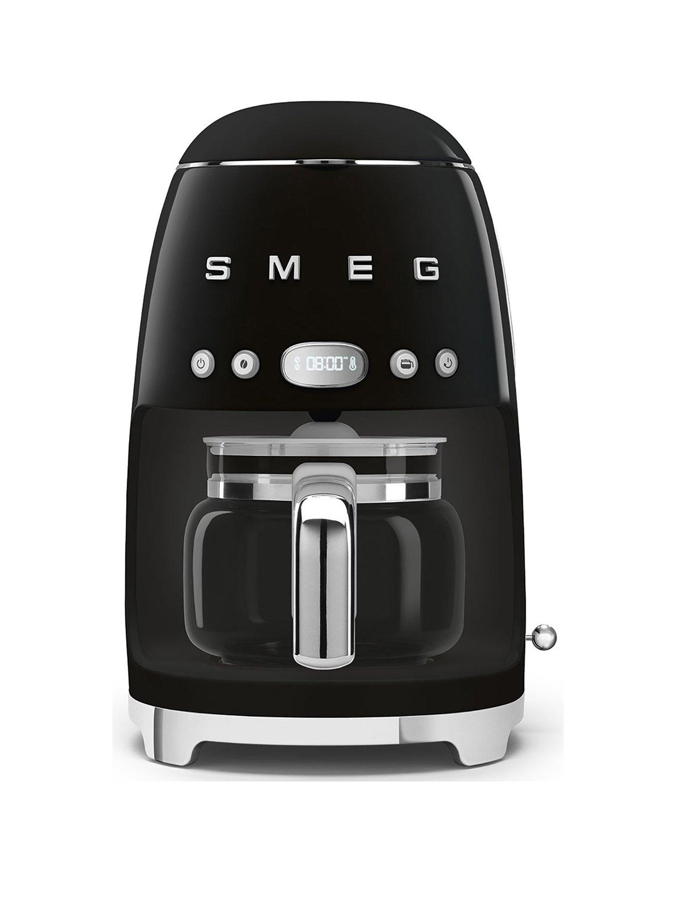 Image 1 of 6 of Smeg DCF02 Retro Style Drip Coffee Machine, 1.4 Litre Tank - Black