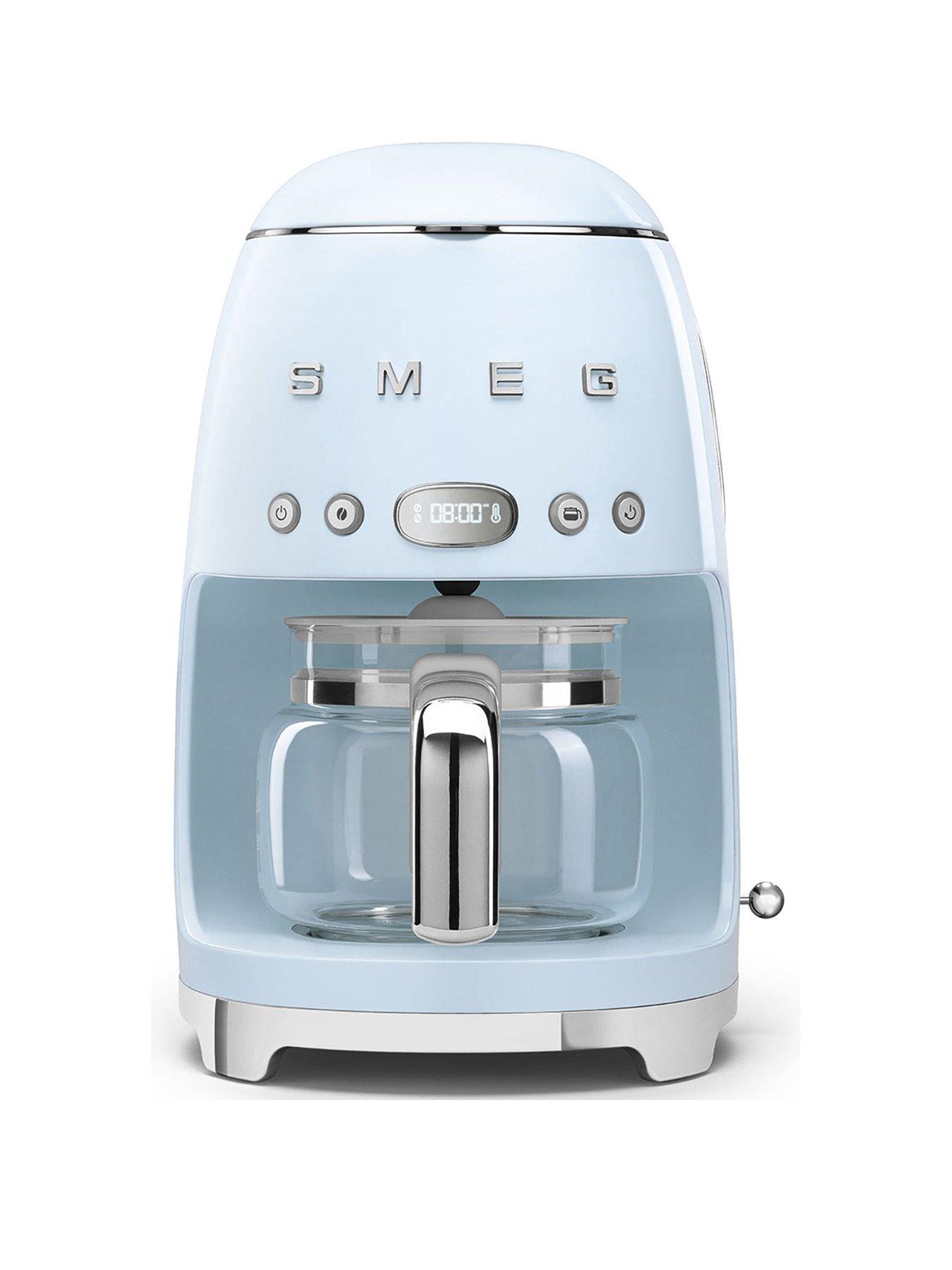 Image 1 of 6 of Smeg DCF02 Retro Style Drip Coffee Machine, 1.4 Litre Tank - Pastel Blue