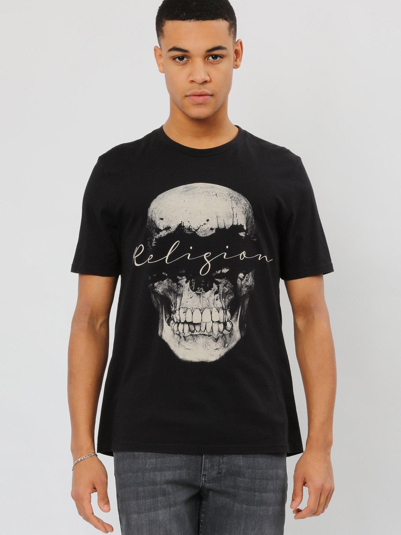 Religion Split Skull T-shirt - Black | Very Ireland