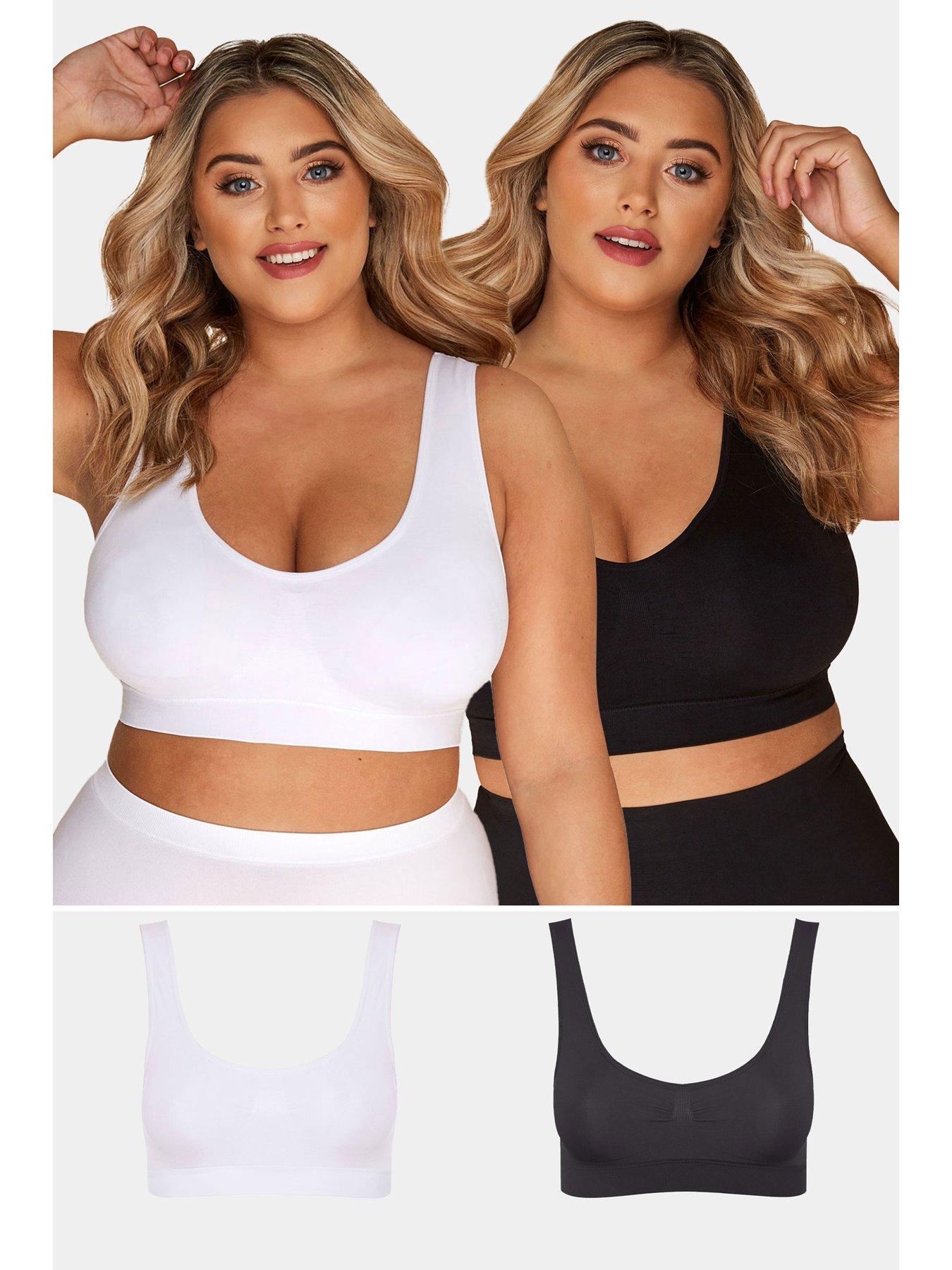 Image 1 of 3 of Yours Yours 2pk Seamless Unpadded Bra Multi
