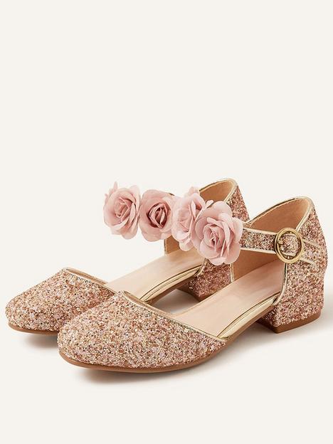 monsoon-girls-sparkle-mixed-glitter-flower-2-part-heel-shoes-gold