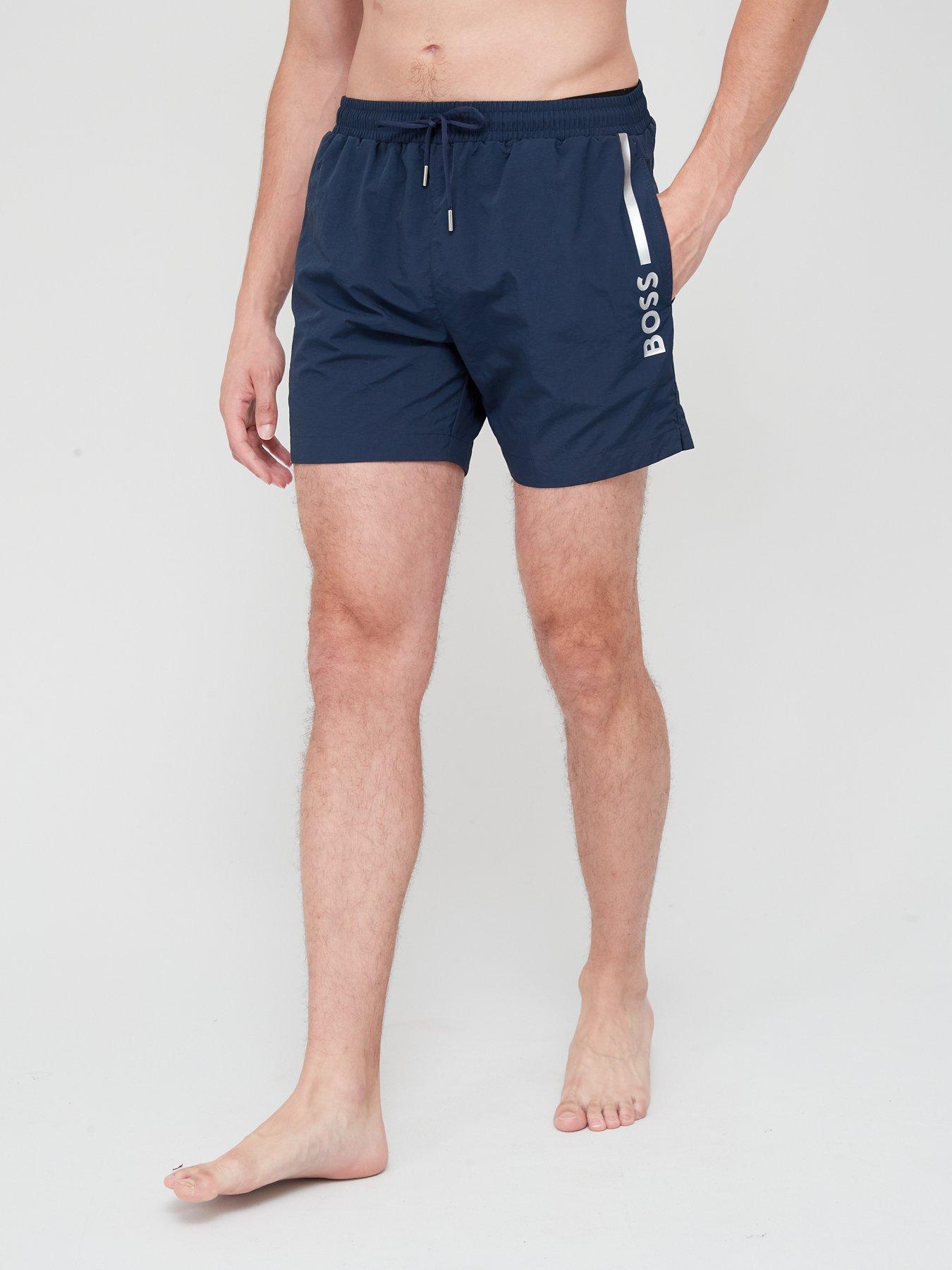 Navy cheap boss shorts