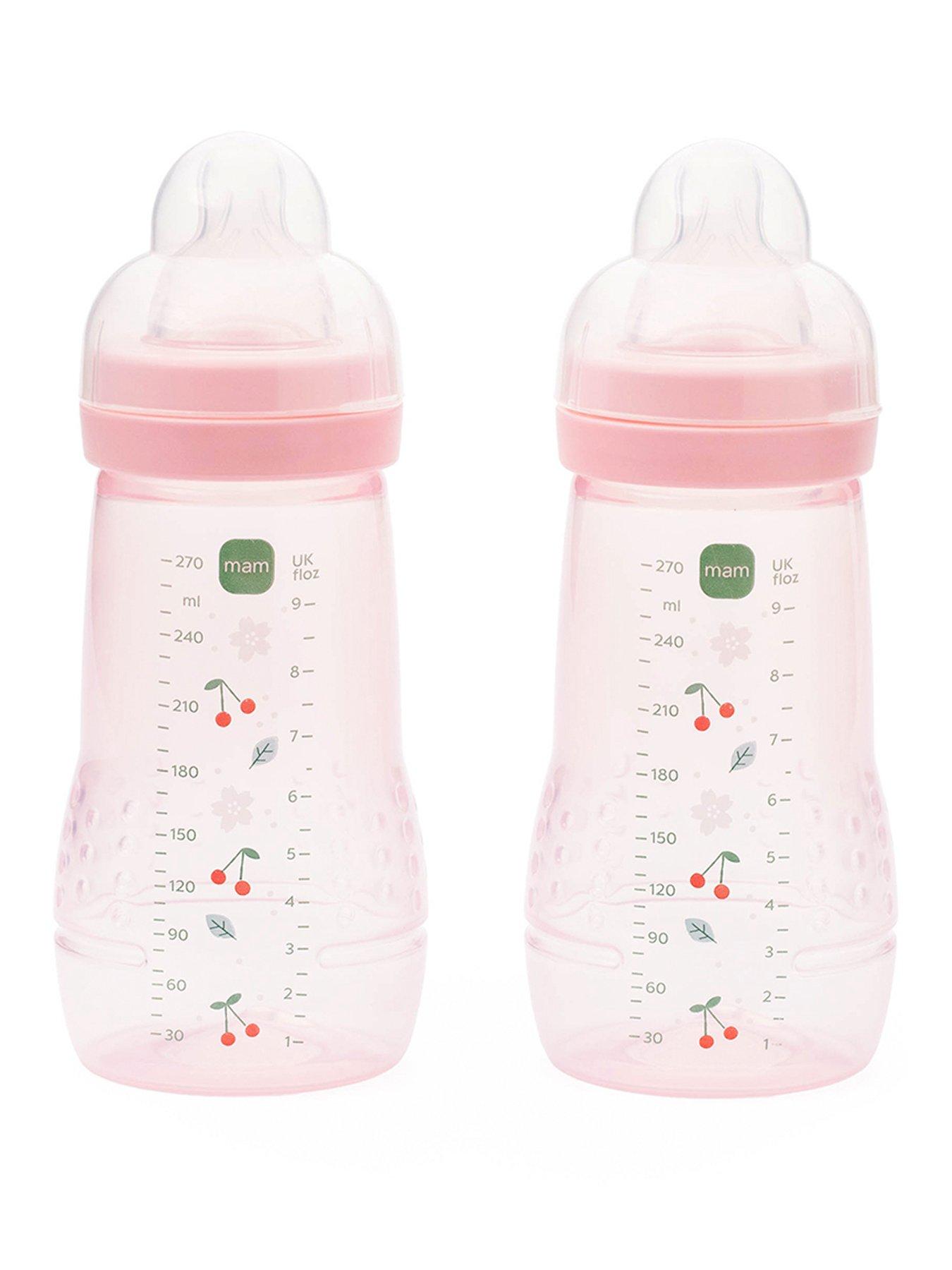 Image 1 of 6 of MAM Easy Active 270ml Baby Bottle 2pk - Pink
