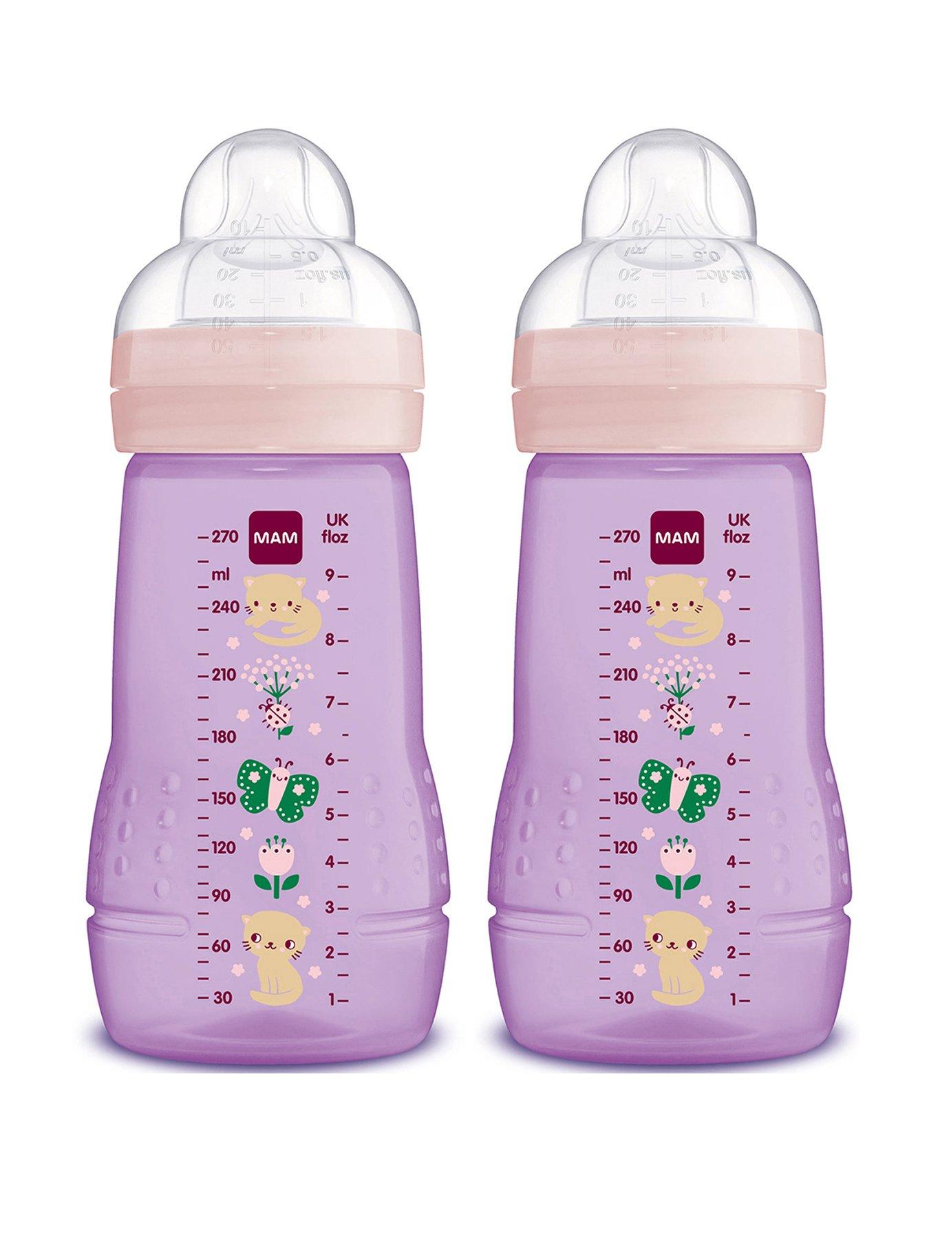 undefined MAM EA 270ml 2 pack Baby Bottle Set- Pink