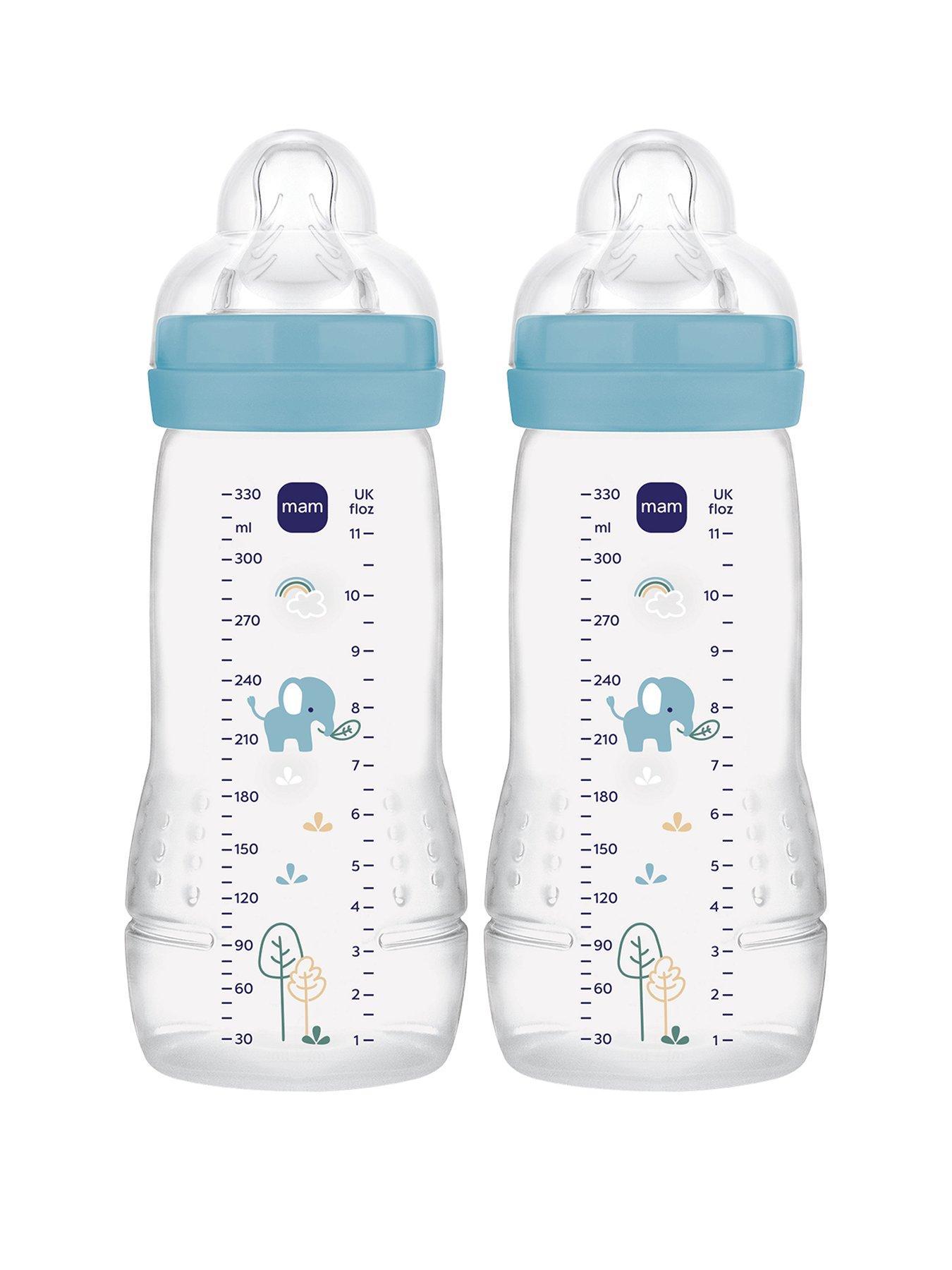 Image of MAM MAM EA 330ml 2 pack Baby Bottle Set- Blue