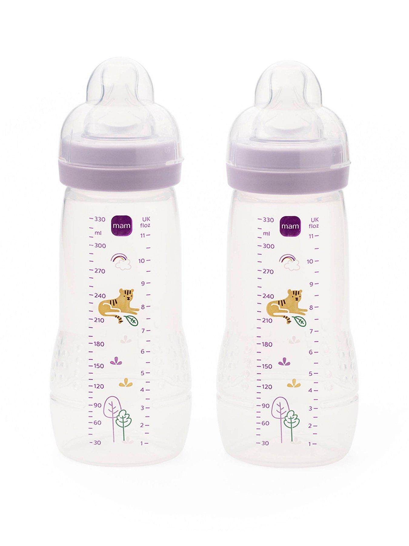 Image 1 of 6 of MAM Easy Active Baby Bottle 330ml 2pk - Lilac