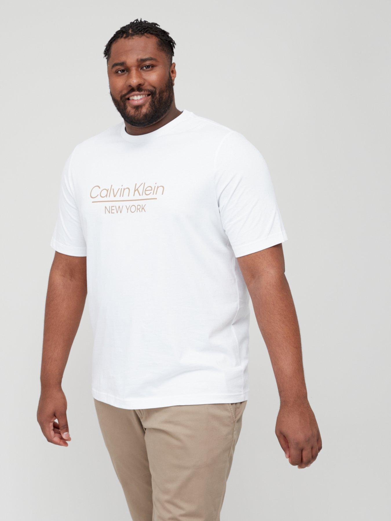 Calvin Klein Big & Tall New York Logo T-Shirt - White