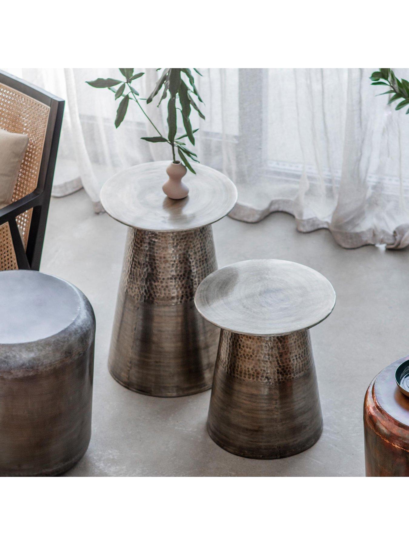 Image 1 of 3 of Gallery Direct Set of 2&nbsp;Jacques Metal Round&nbsp;Side Tables