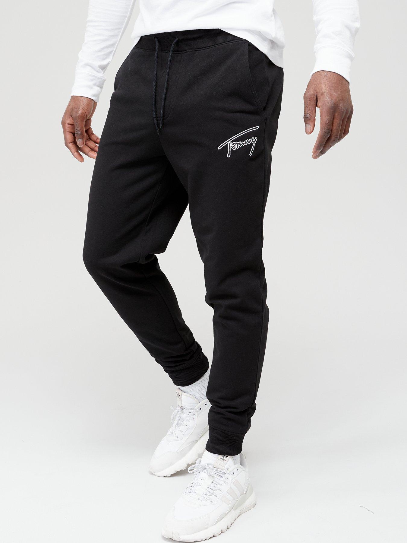 Black tommy online joggers