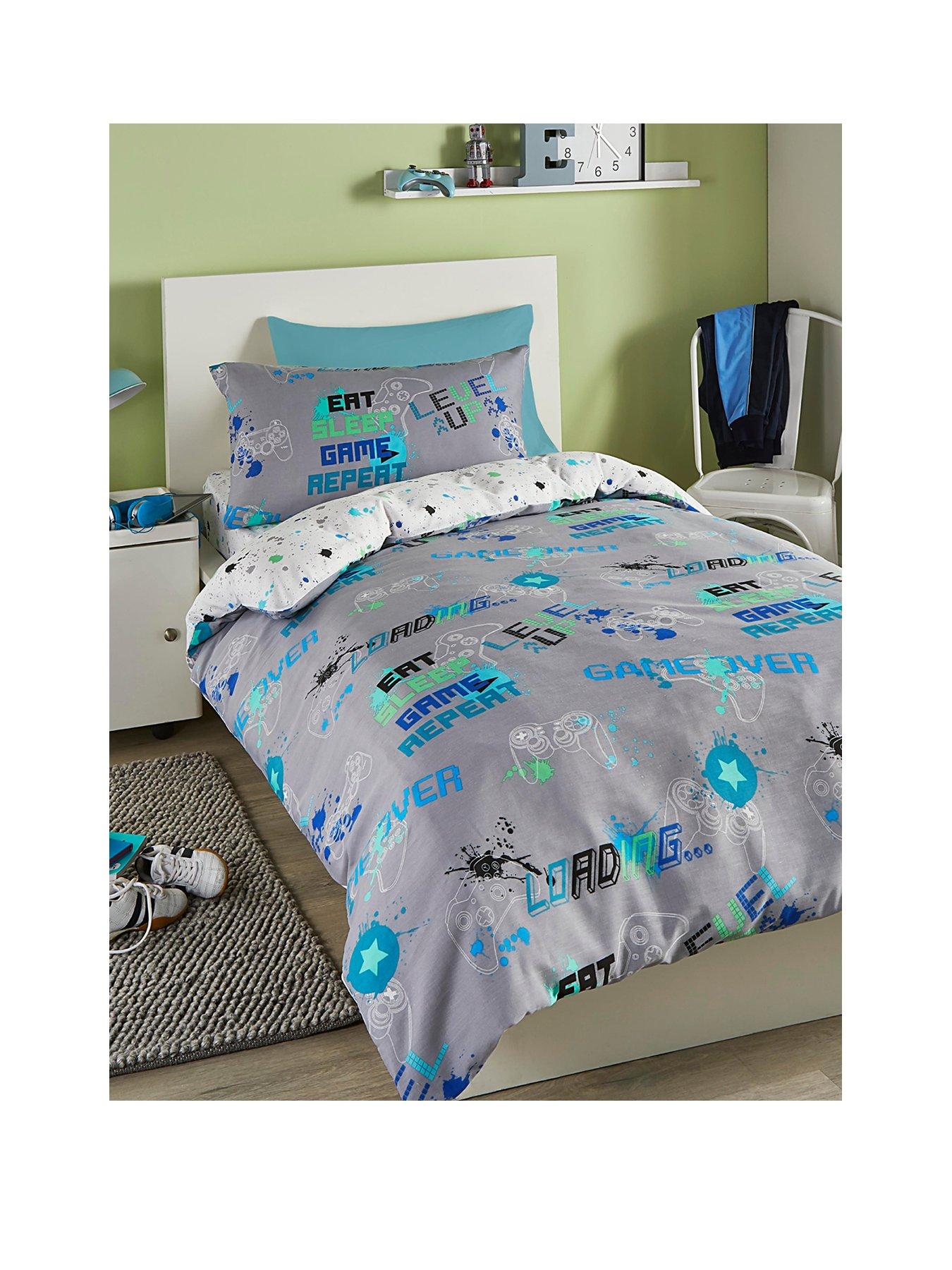 bedlam-game-glow-in-the-dark-single-duvet-cover-set-multi