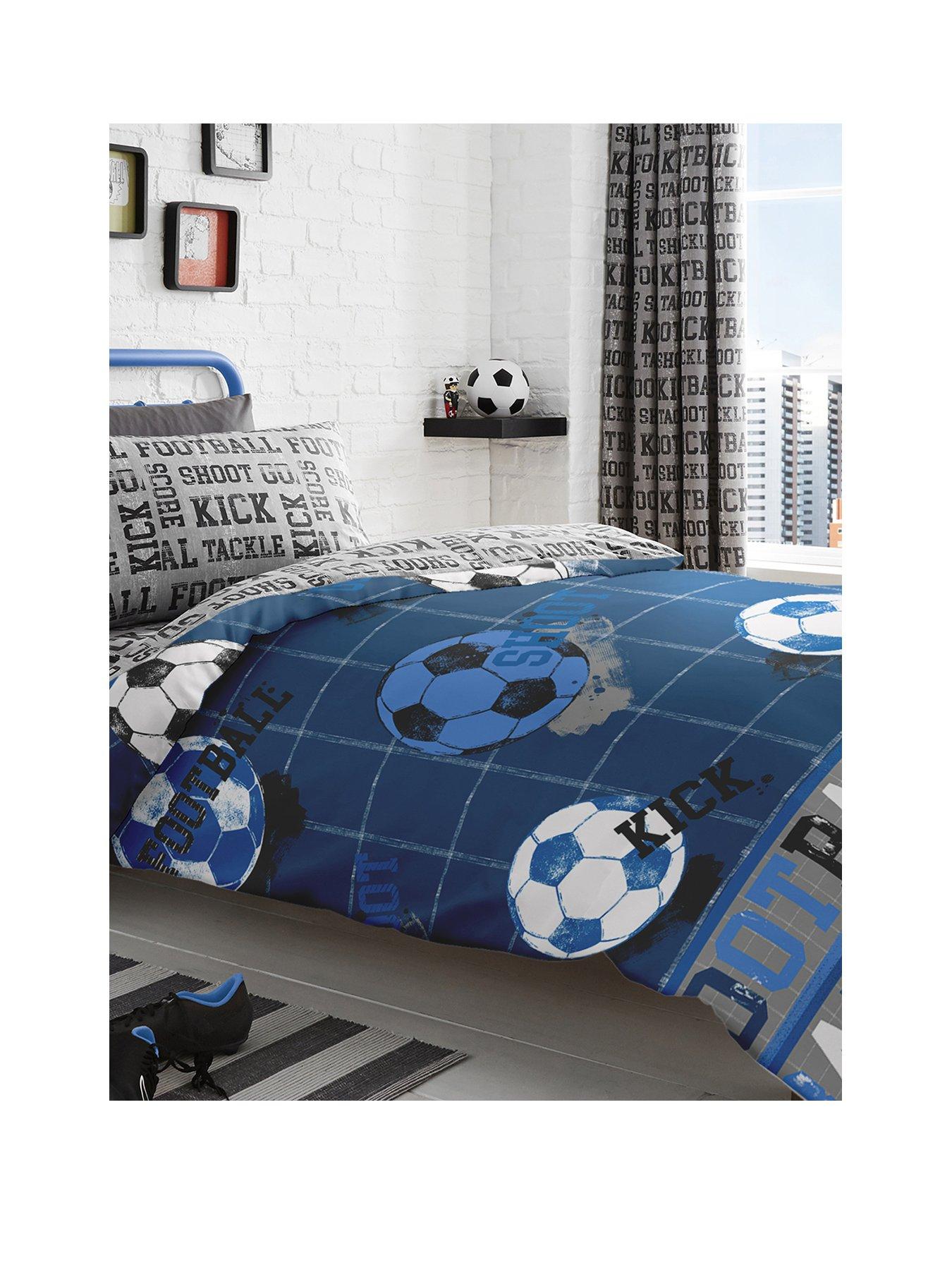 Image 1 of 2 of Bedlam Football Duvet Cover Set - Blue
