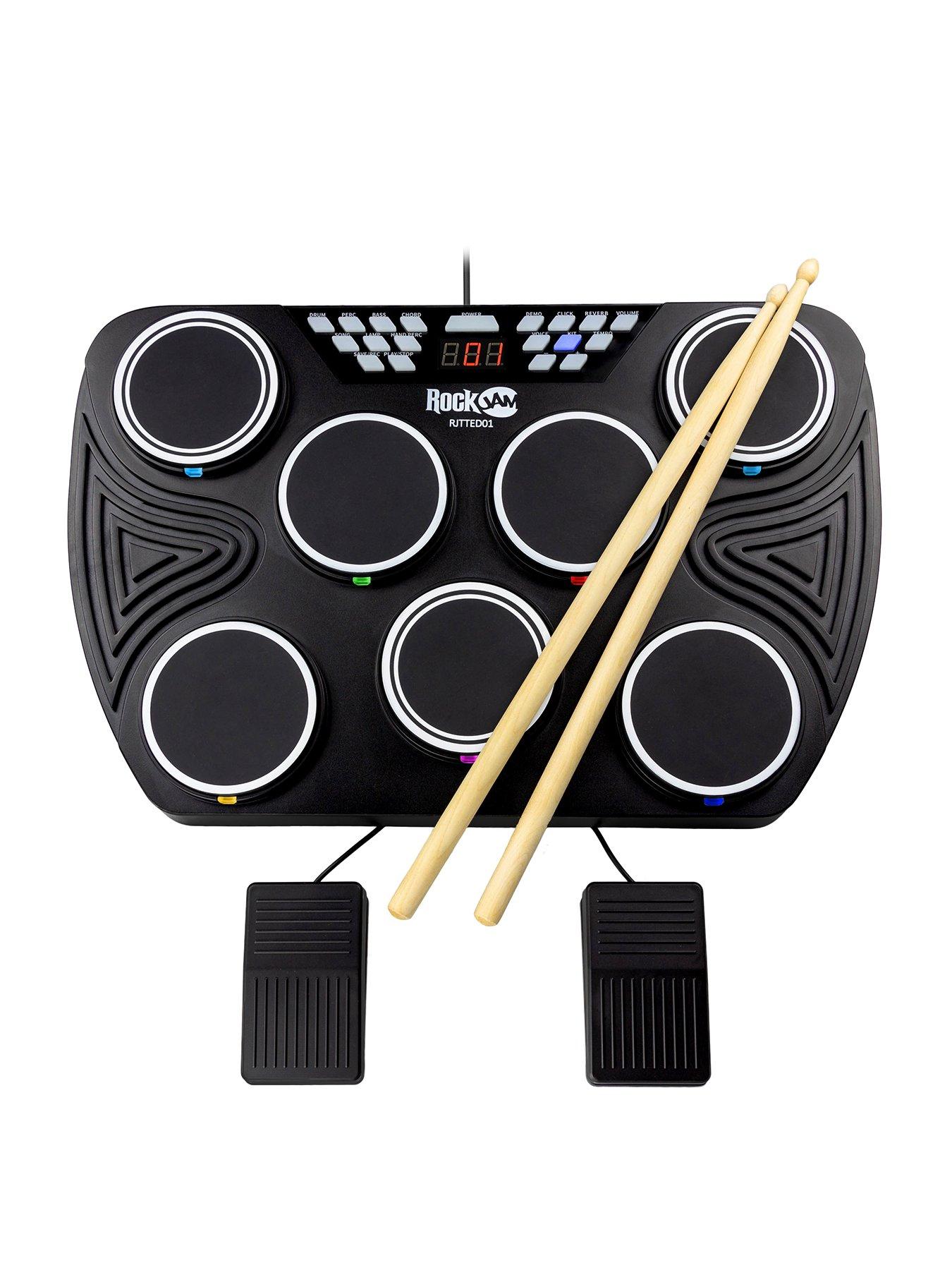 rockjam-tabletop-7-pad-electronic-midi-bluetooth-drum-kitfront