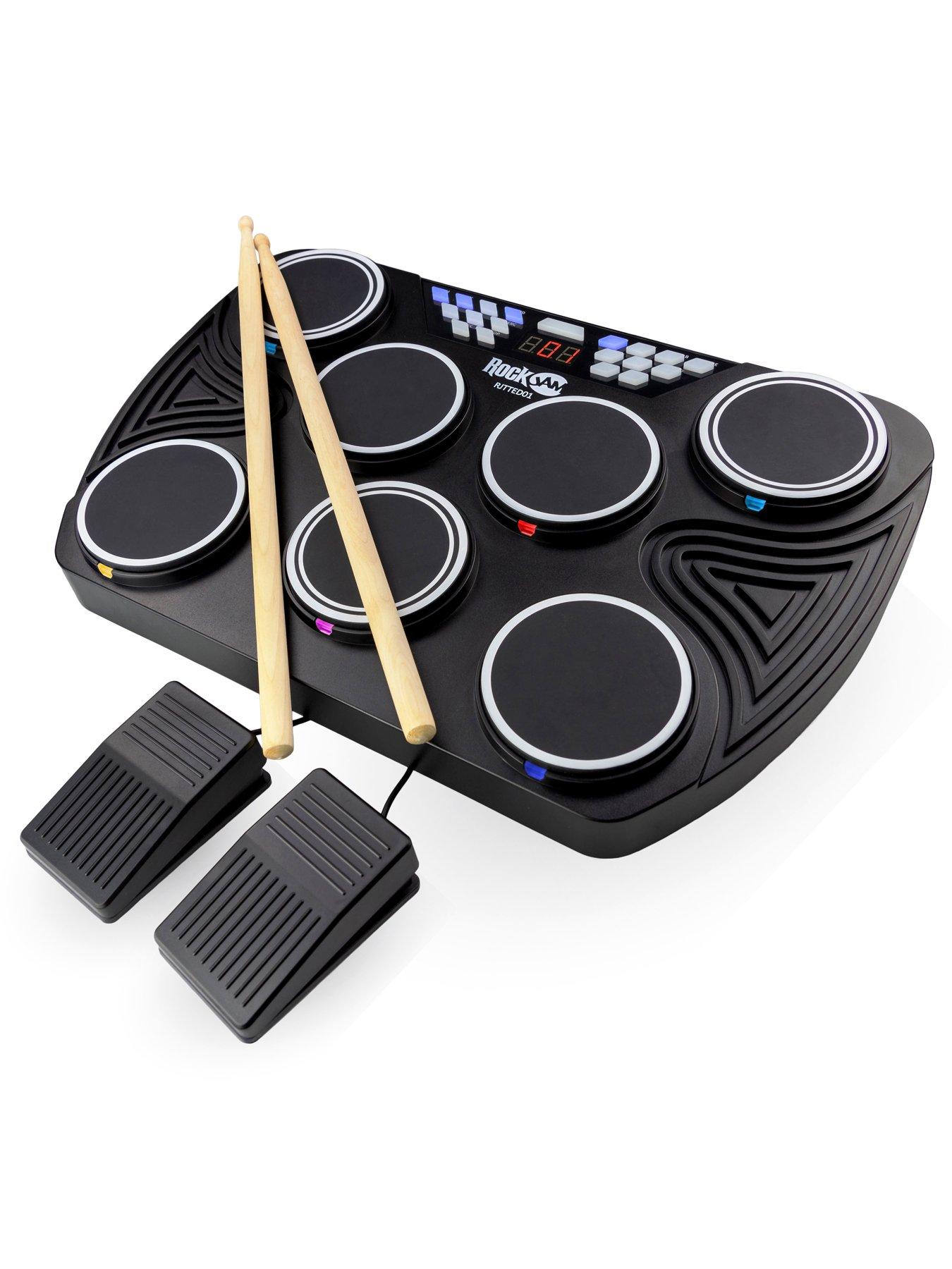 rockjam-tabletop-7-pad-electronic-midi-bluetooth-drum-kitstillFront