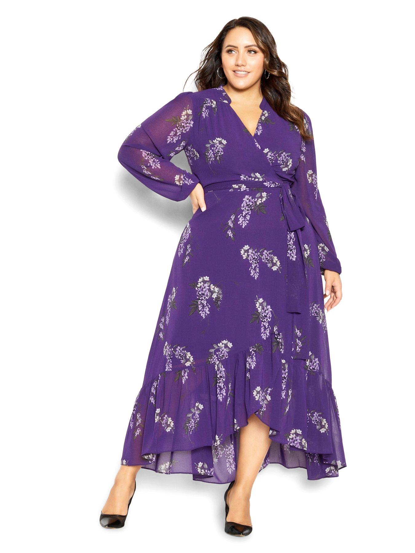 Image 1 of 3 of City Chic Grace Maxi Dress - Floral