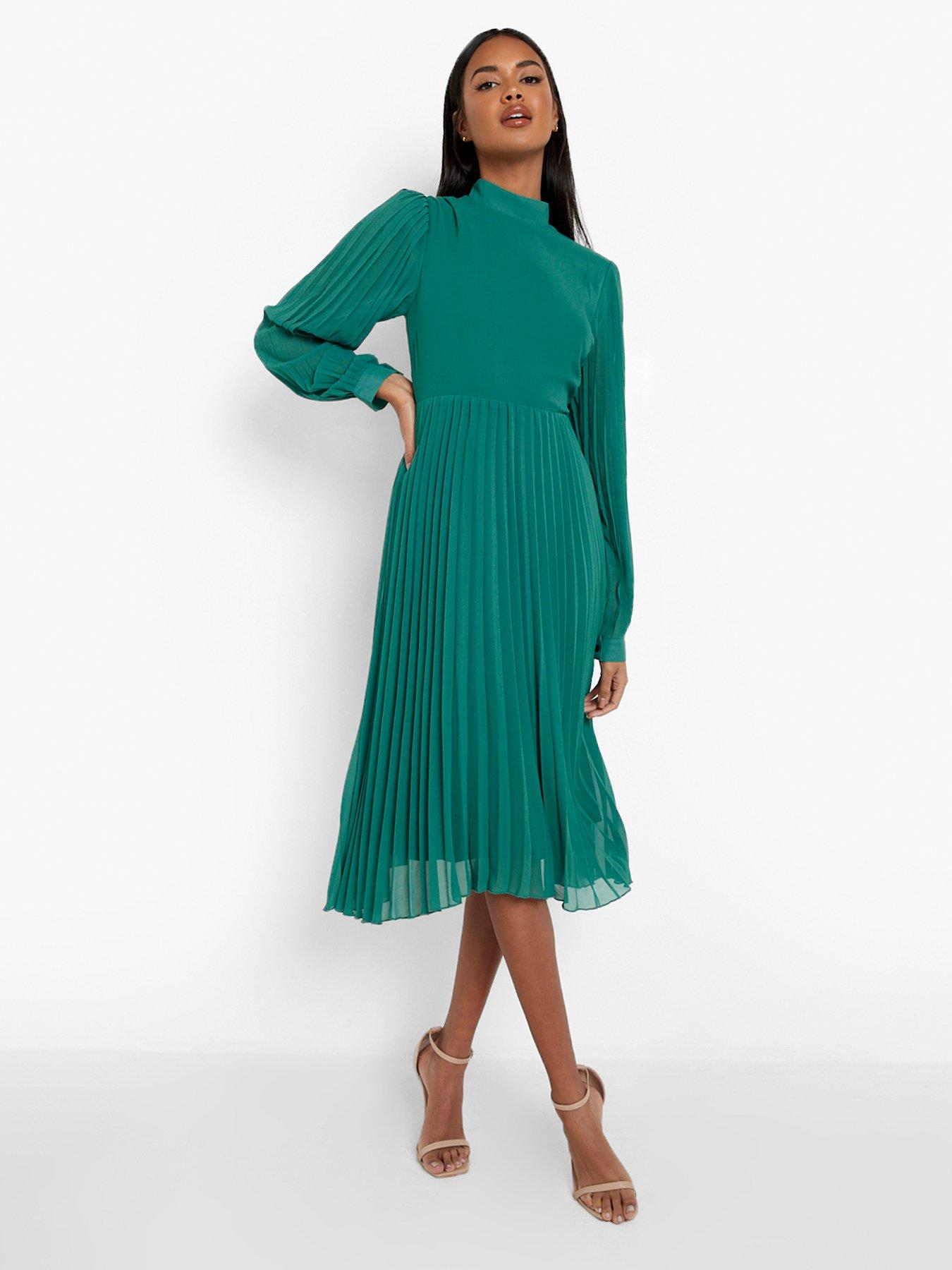 Boohoo green outlet dress