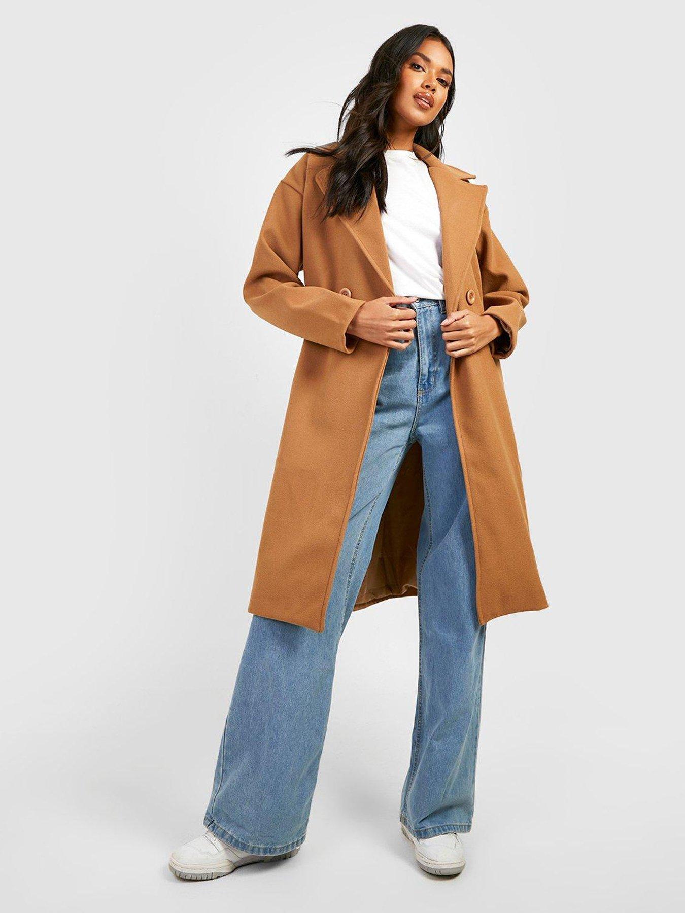 Camel coat hotsell river island