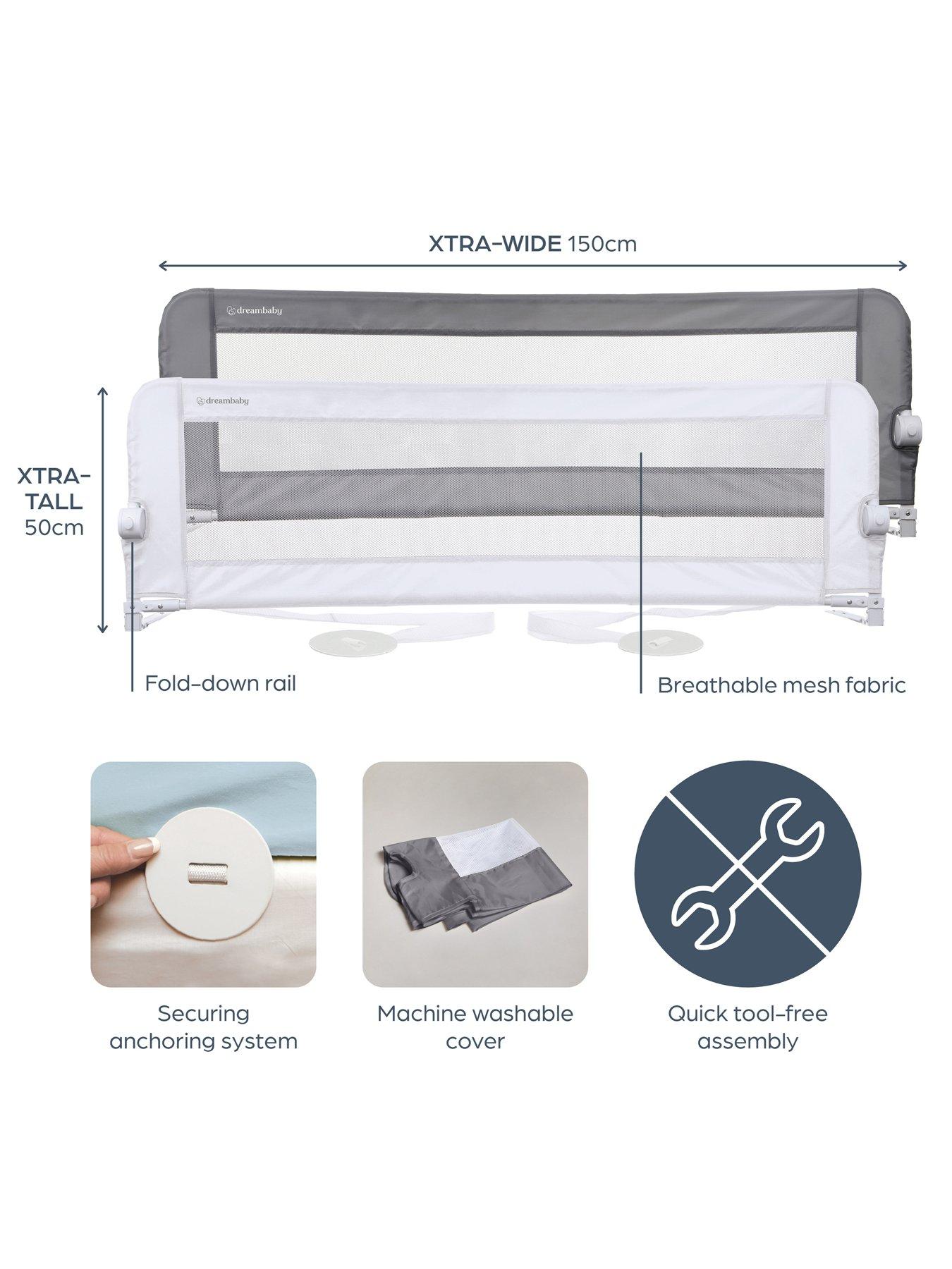 Image 3 of 7 of Dreambaby Dreambaby Nicole Extra-Wide Bed Rail - Grey