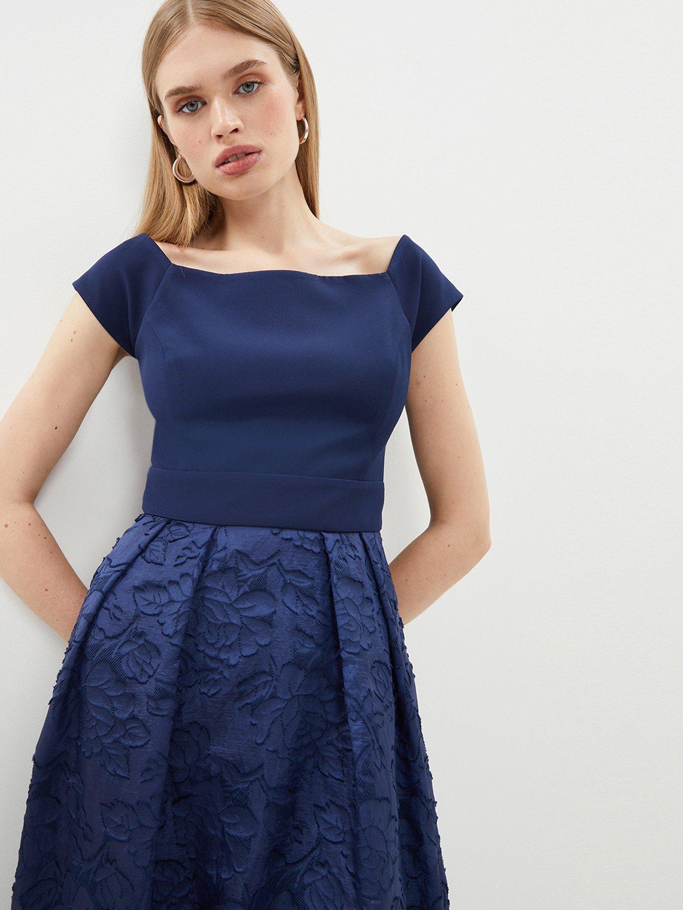 Coast navy cheap bardot dress