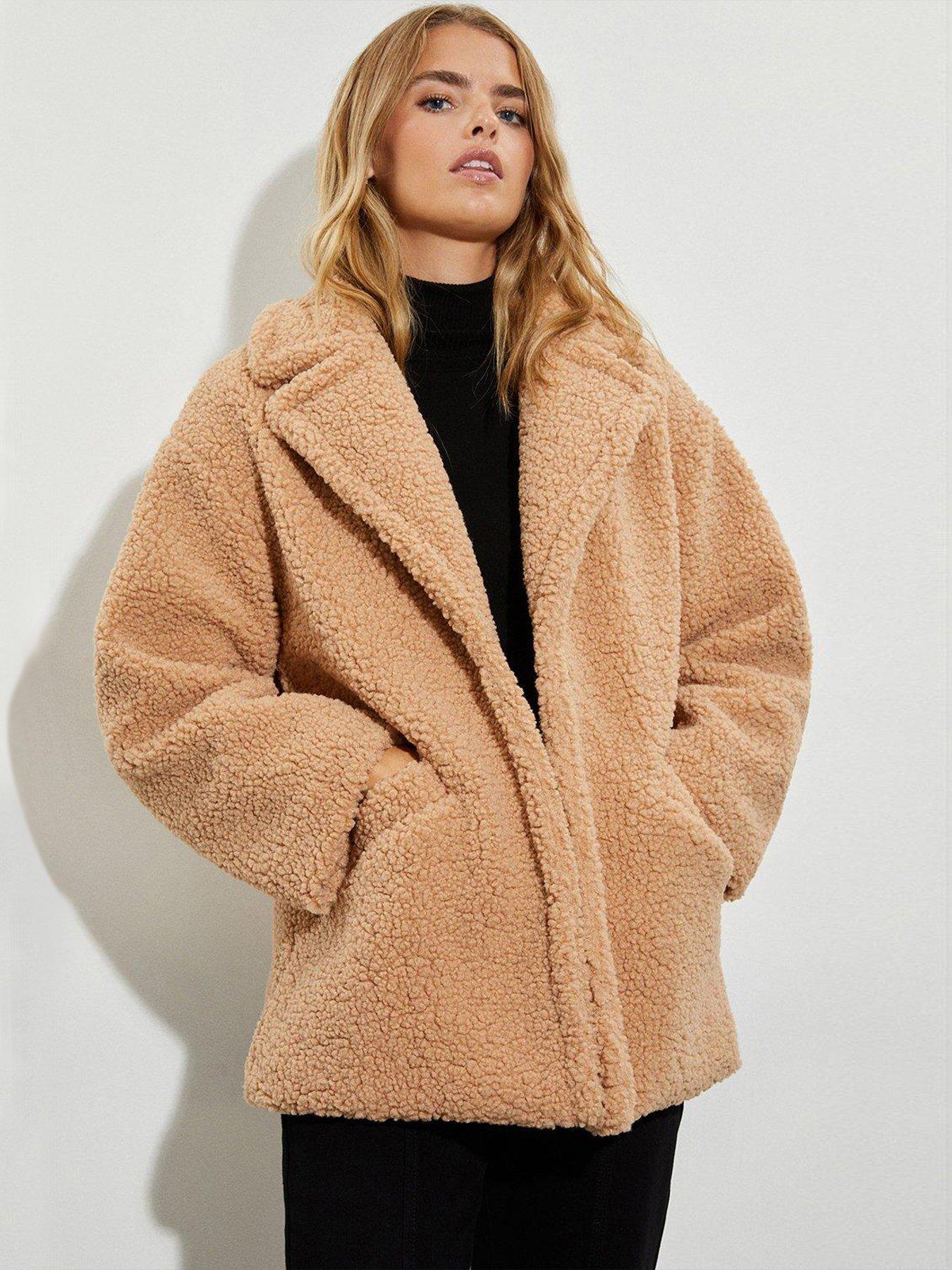 Teddy store coat short