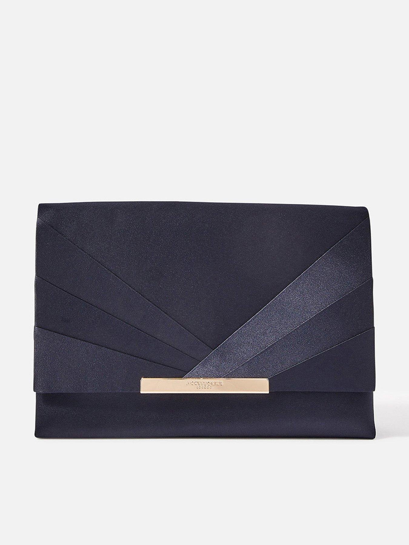 Navy sparkly sales clutch bag