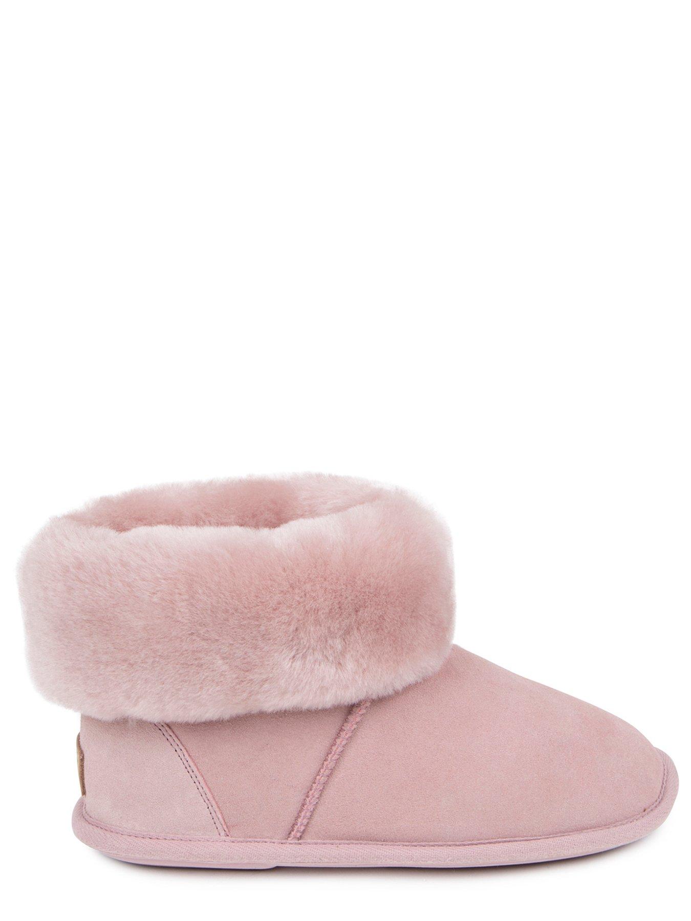 just-sheepskin-albery-sheepskin-bootie-slipper-pinkback