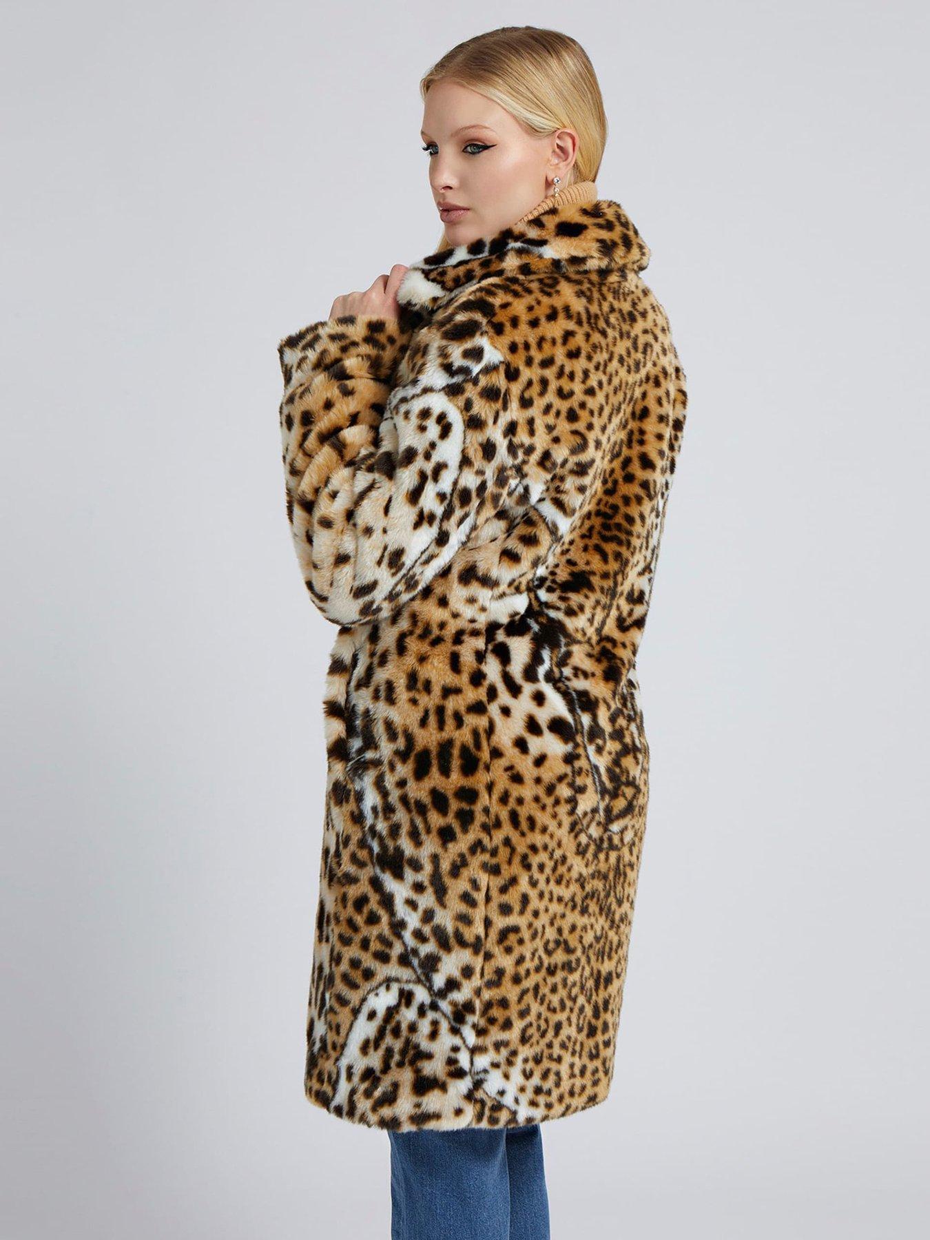 Guess clearance leopard coat