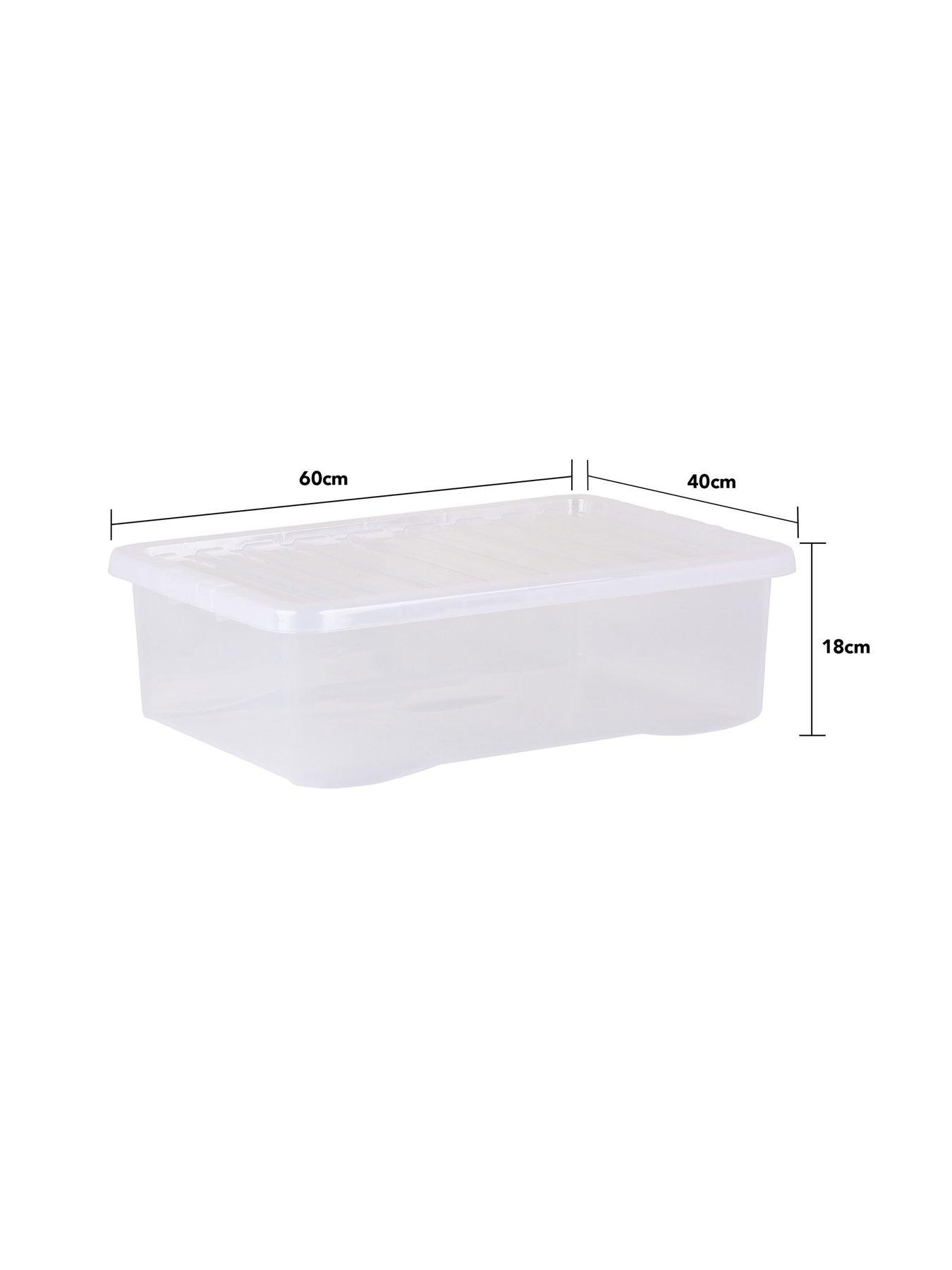 Image 5 of 5 of Wham Set of 5 Clear Crystal Plastic Storage Boxes &ndash; 32 litres each