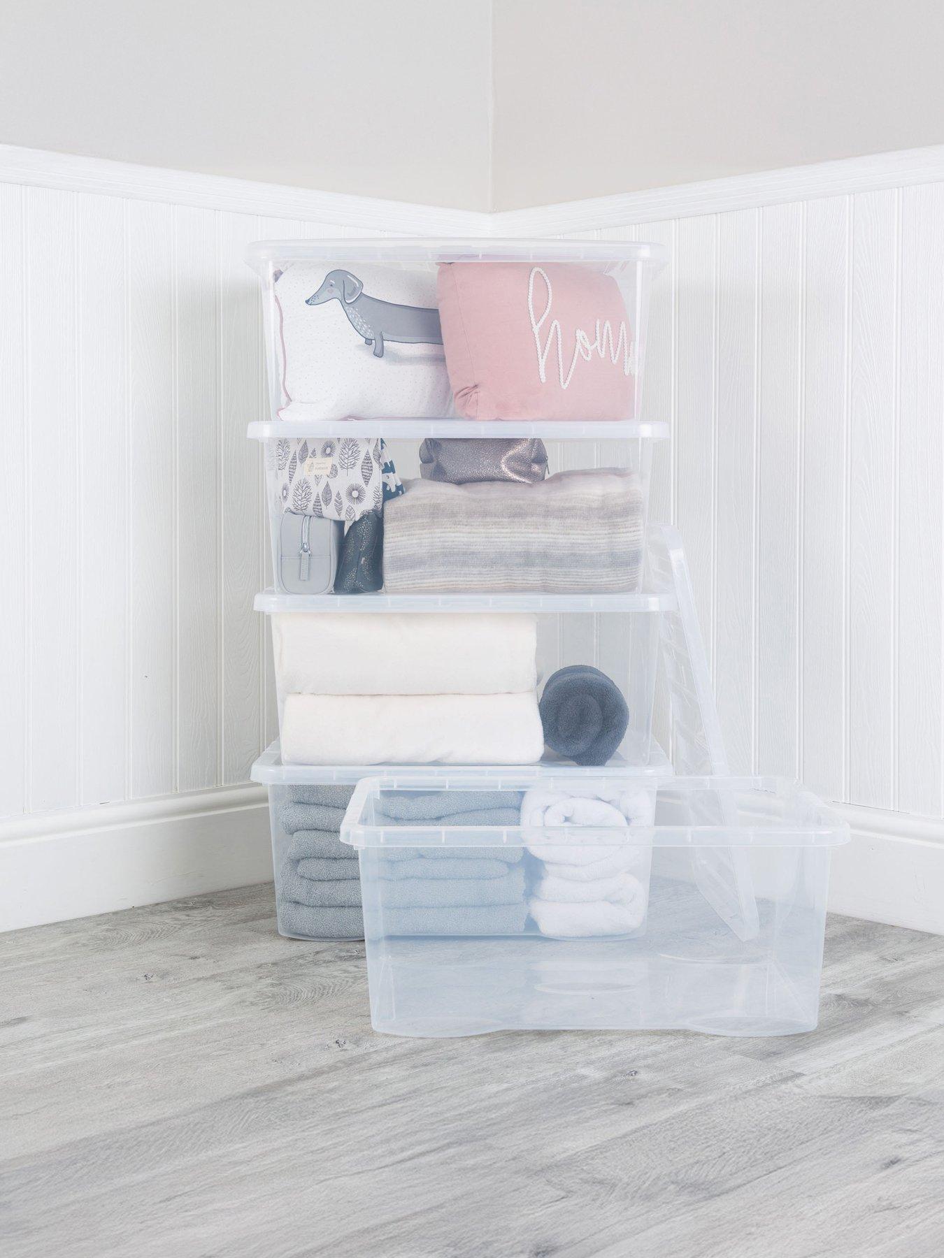 Image 1 of 5 of Wham Set of 5 Crystal Storage Boxes &ndash; 45-litre Capacity