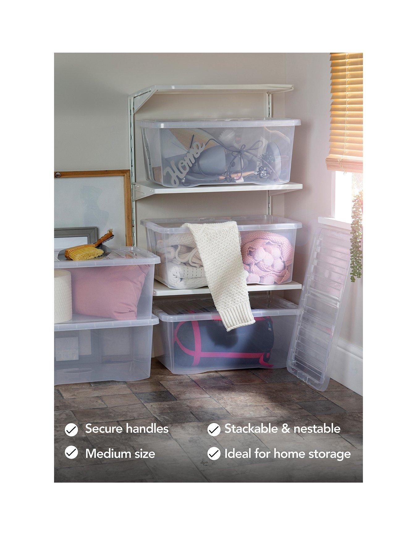 Image 2 of 5 of Wham Set of 5 Crystal Storage Boxes &ndash; 45-litre Capacity
