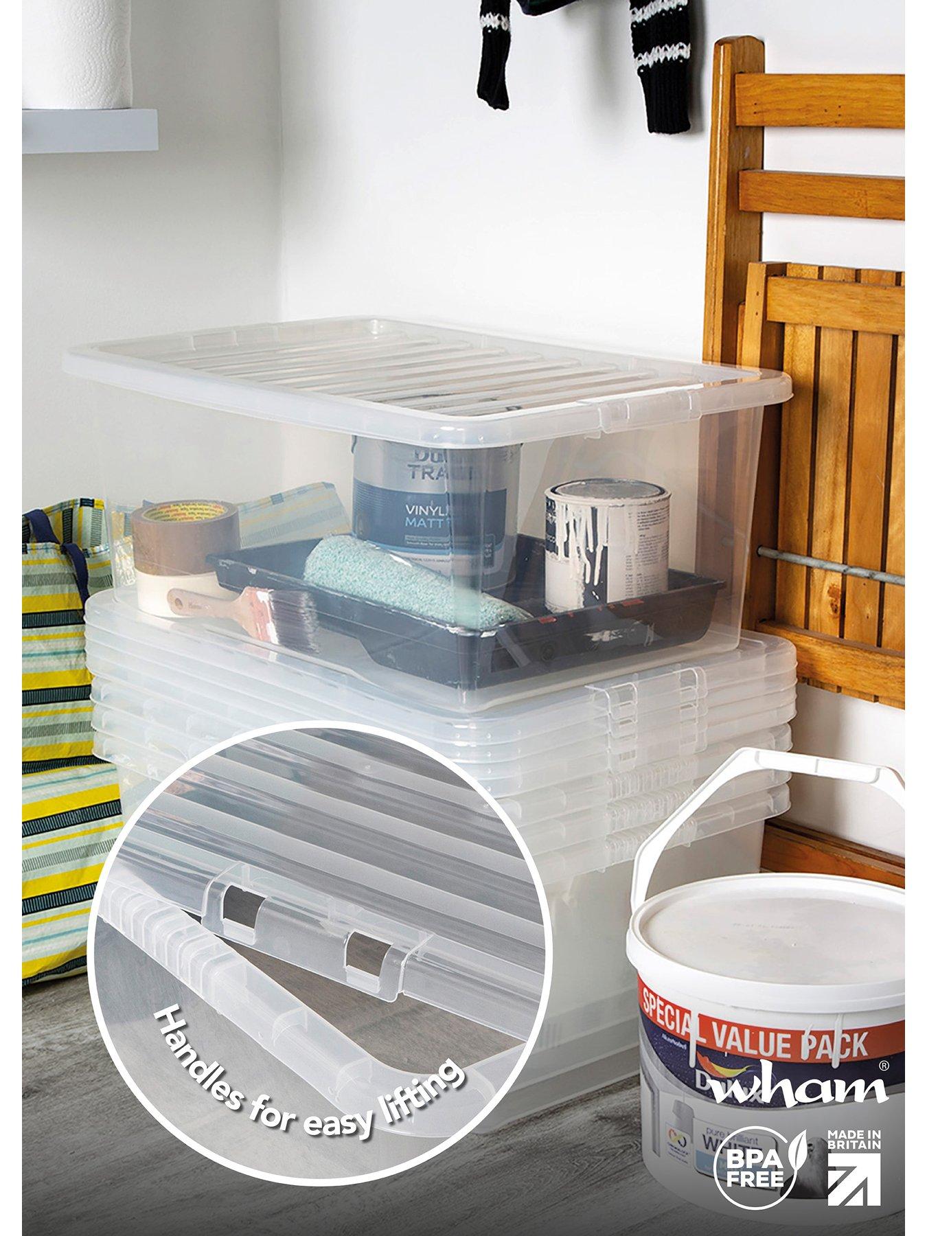 Image 3 of 5 of Wham Set of 5 Crystal Storage Boxes &ndash; 45-litre Capacity