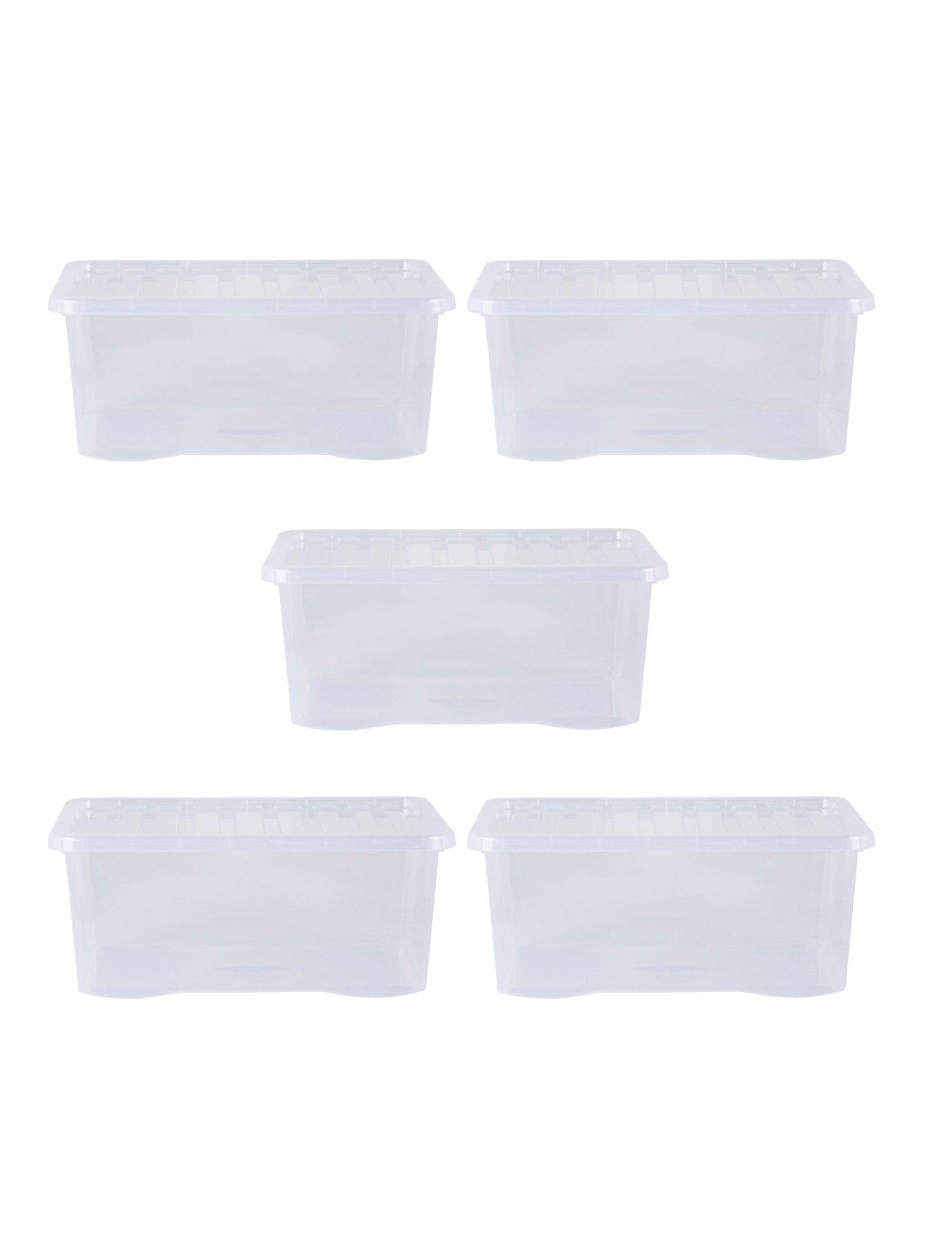Image 4 of 5 of Wham Set of 5 Crystal Storage Boxes &ndash; 45-litre Capacity