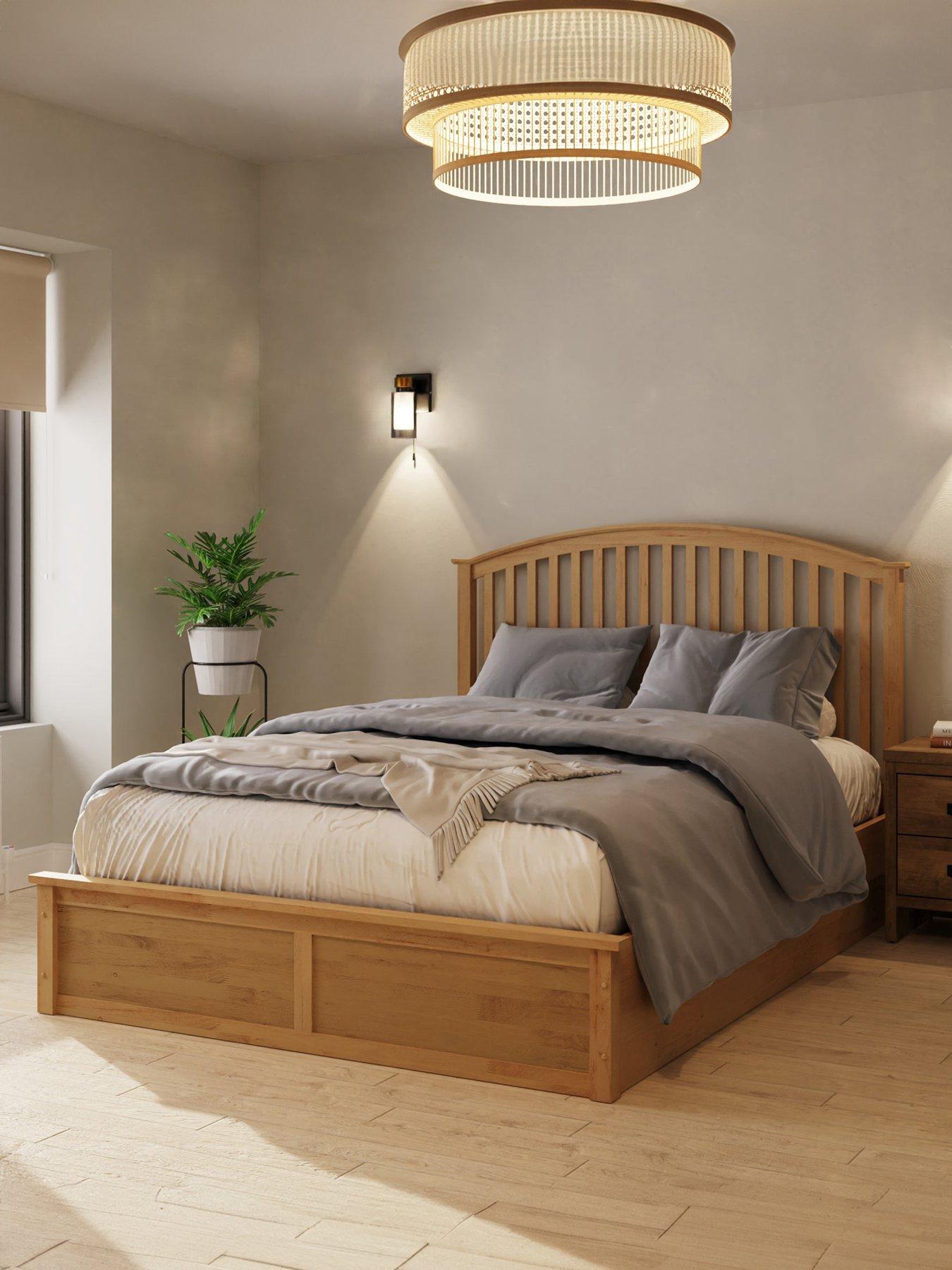 Image 1 of 6 of GFW Madrid Wooden End Lift Up Ottoman Storage Bed with Sleepycastle Mattress Offer (Buy &amp; SAVE!)