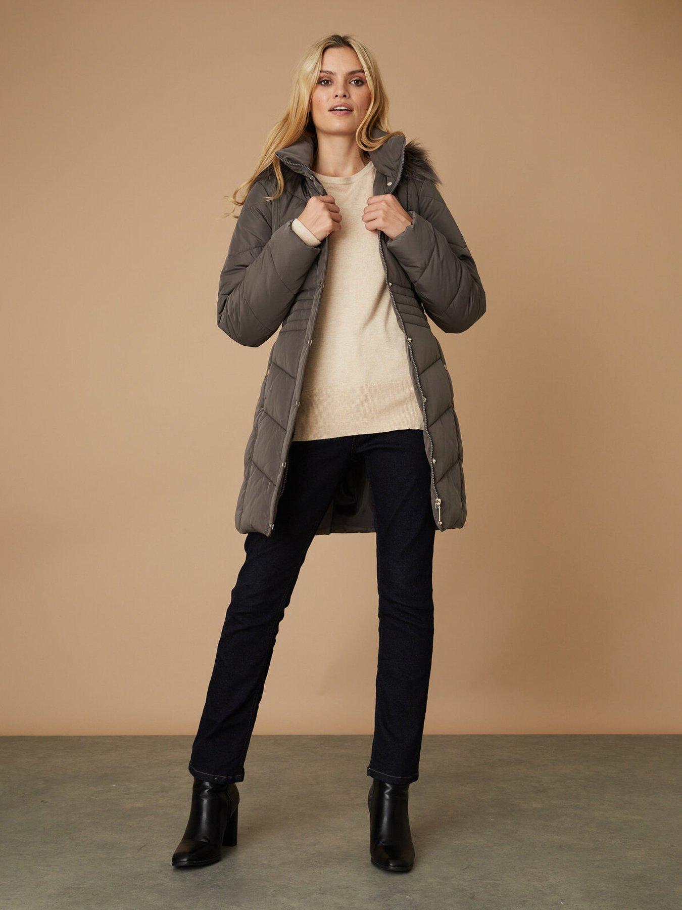 Wallis grey shop padded coat