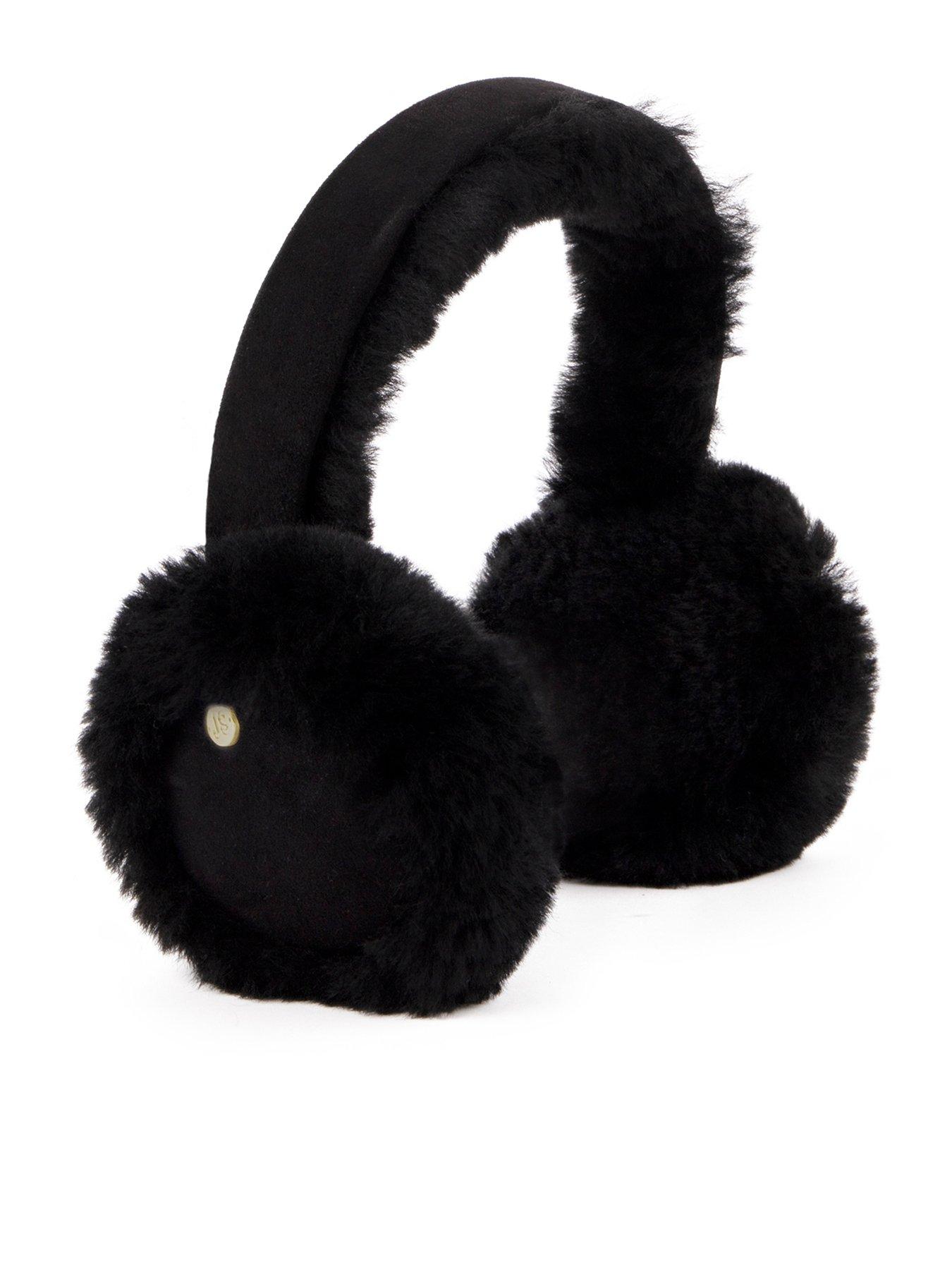 undefined Just Sheepskin Harper Real Suede And Sheepskin Lined Earmuffs