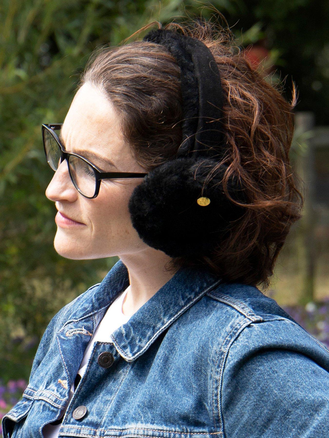 Image 2 of 3 of Just Sheepskin Just Sheepskin Harper Real Suede And Sheepskin Lined Earmuffs