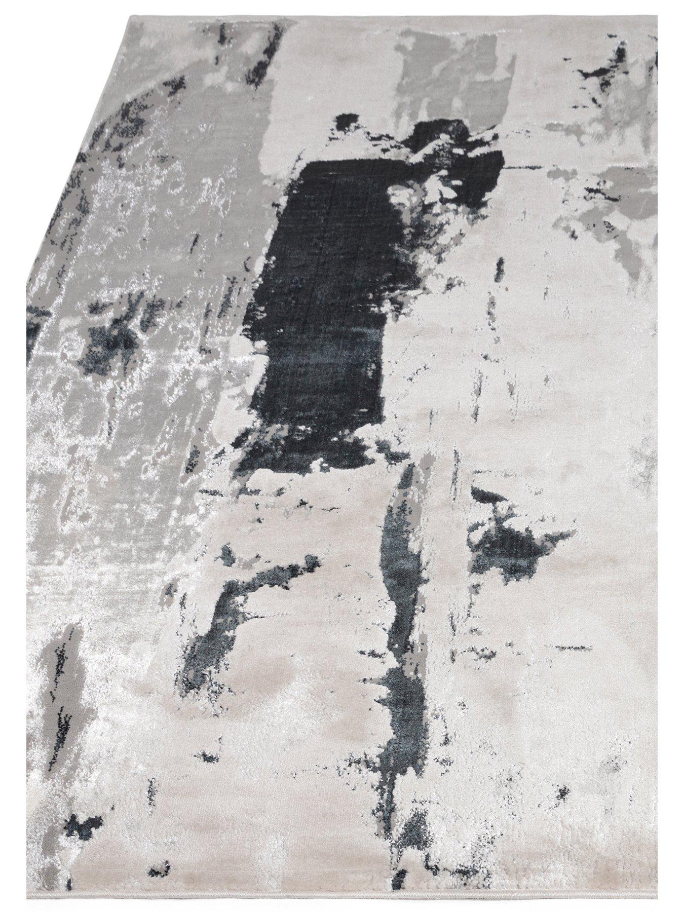 Image 3 of 5 of Asiatic Aurora Glacier Rug - Silver/Black