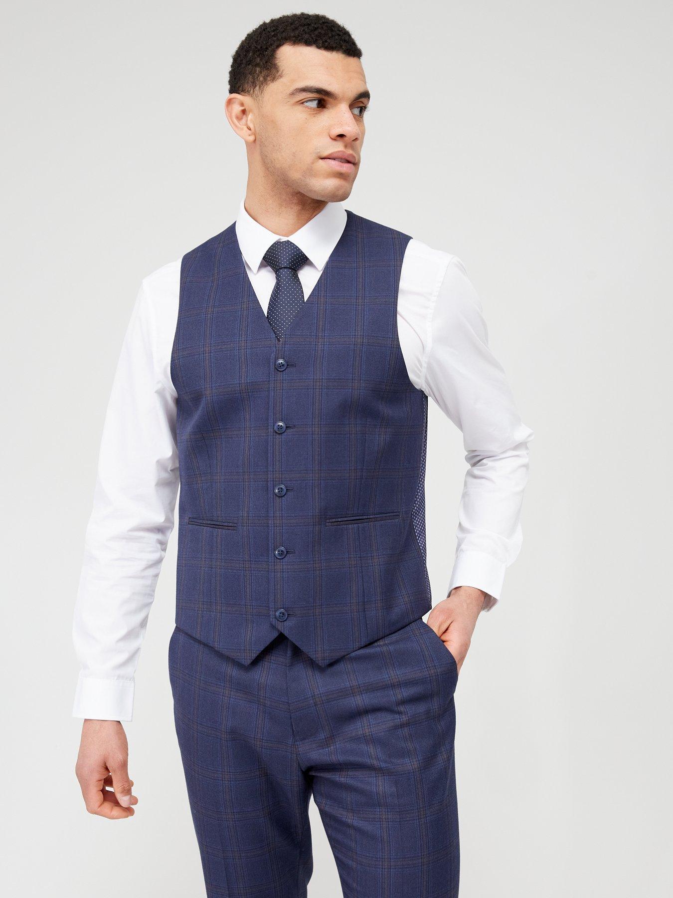 Men Waistcoats Blue Very