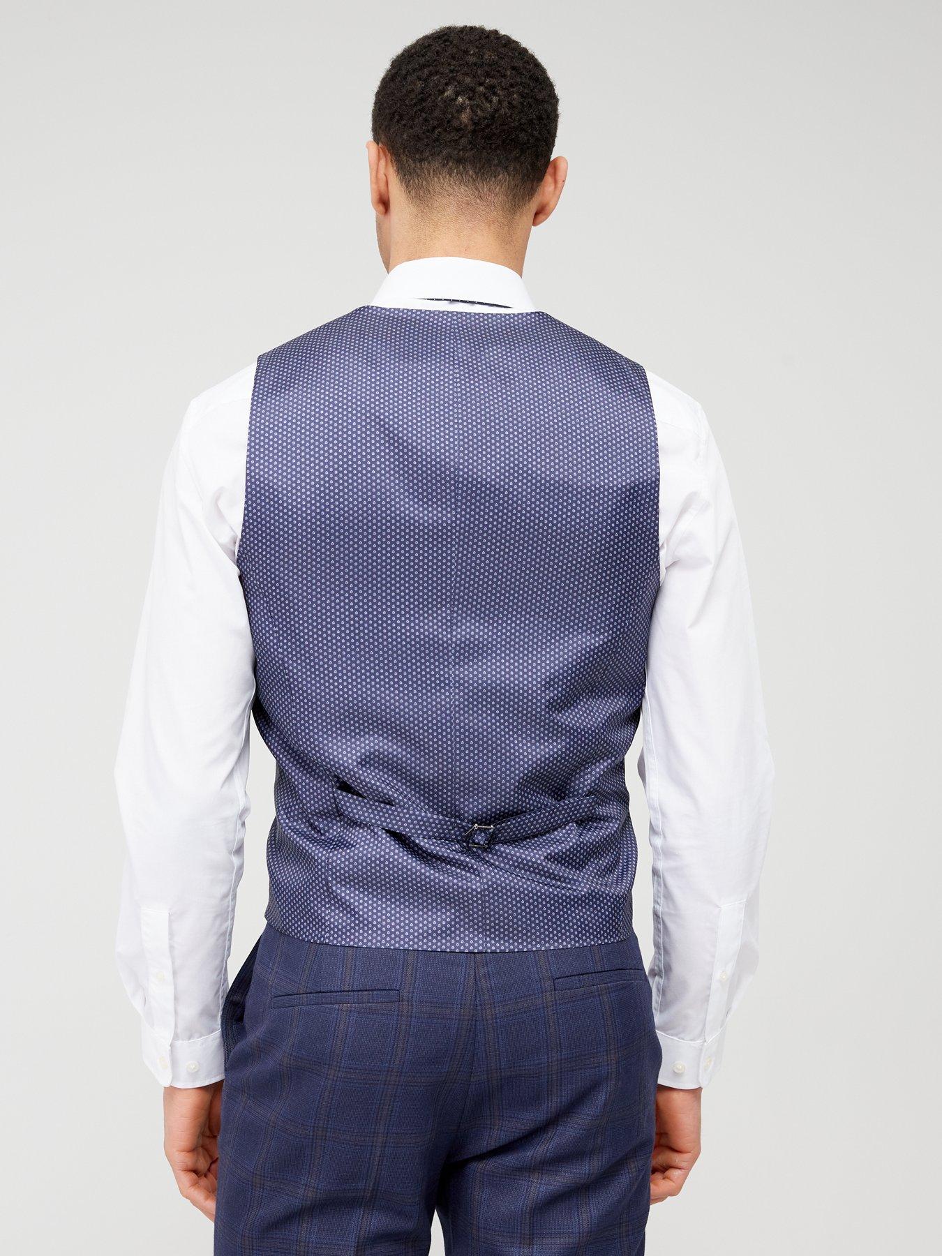 very-man-check-waistcoat-navystillFront