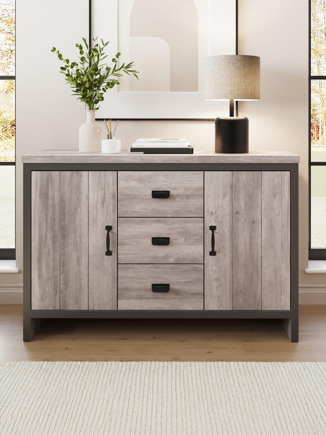 GFW Boston 2 Door, 3 Drawer Sideboard