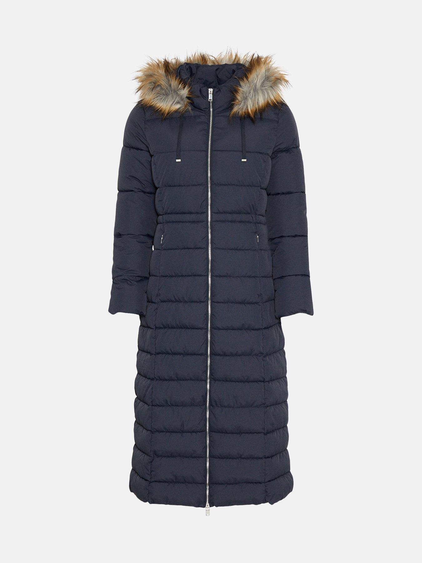 Oasis long store padded coat