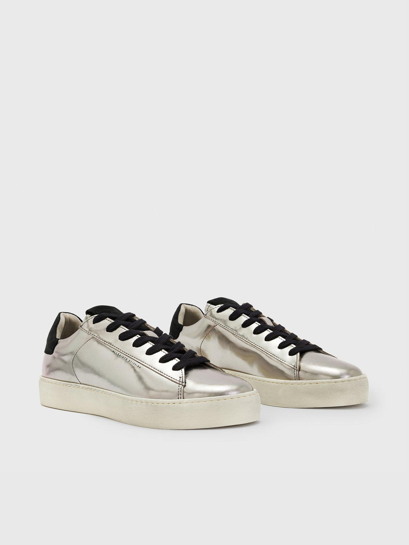 allsaints-shana-metallic-sneaker-silverstillFront