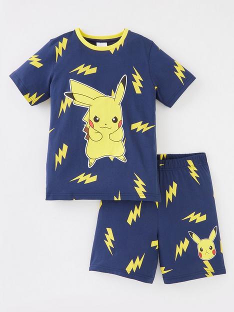 pokemon-pokemon-all-over-print-pikachu-short-pyjamas-navy