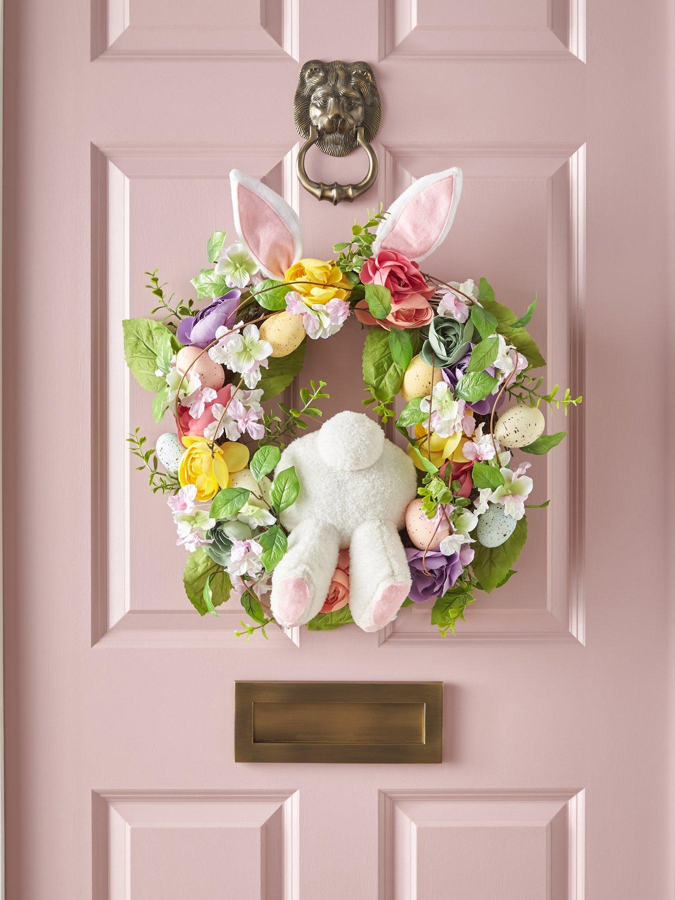 Image of Very Home 22" Easter Wreath with Rabbit