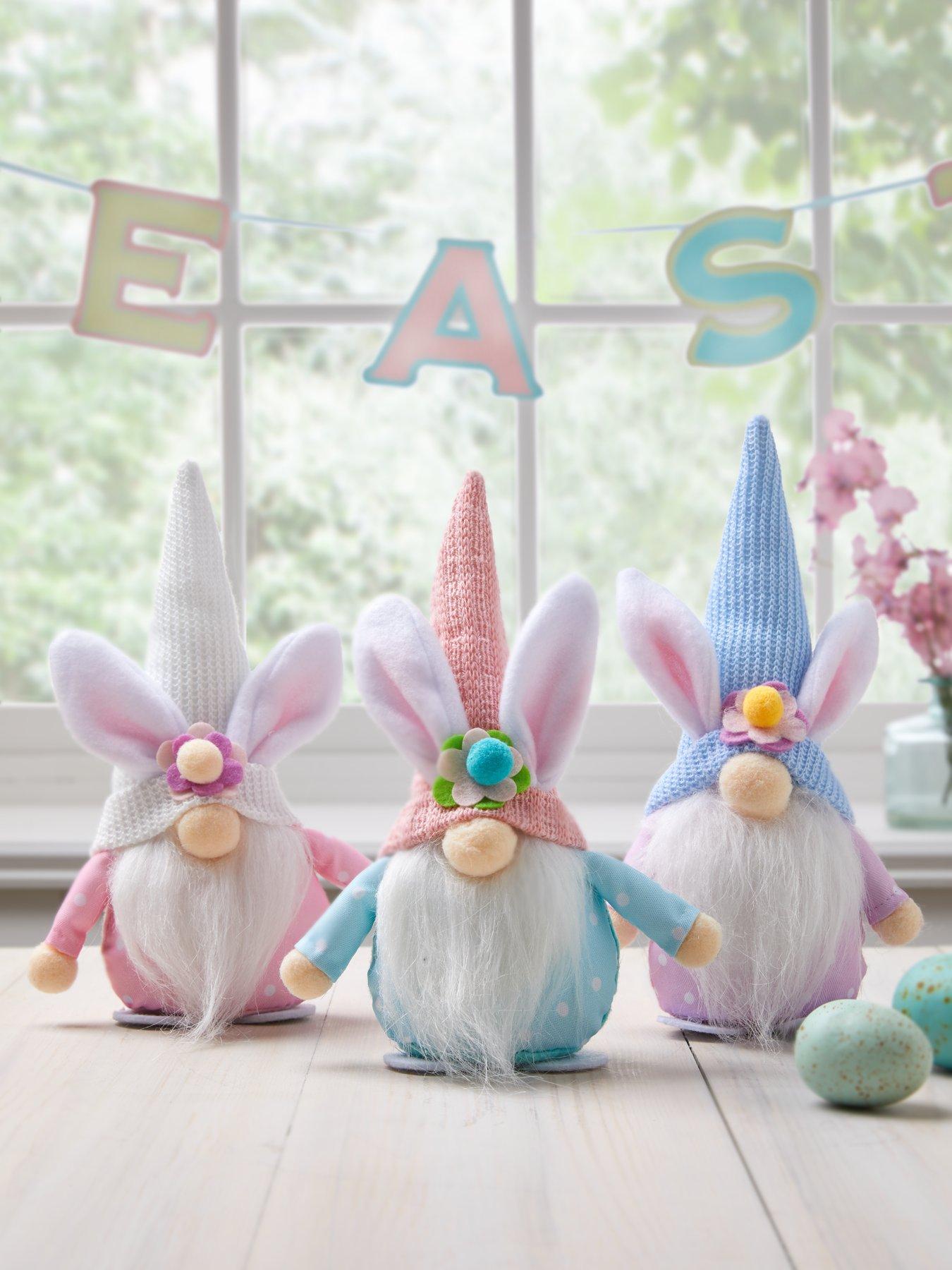 Image 1 of 6 of Very Home Set of 3 Spring Gonks with Rabbit Ears