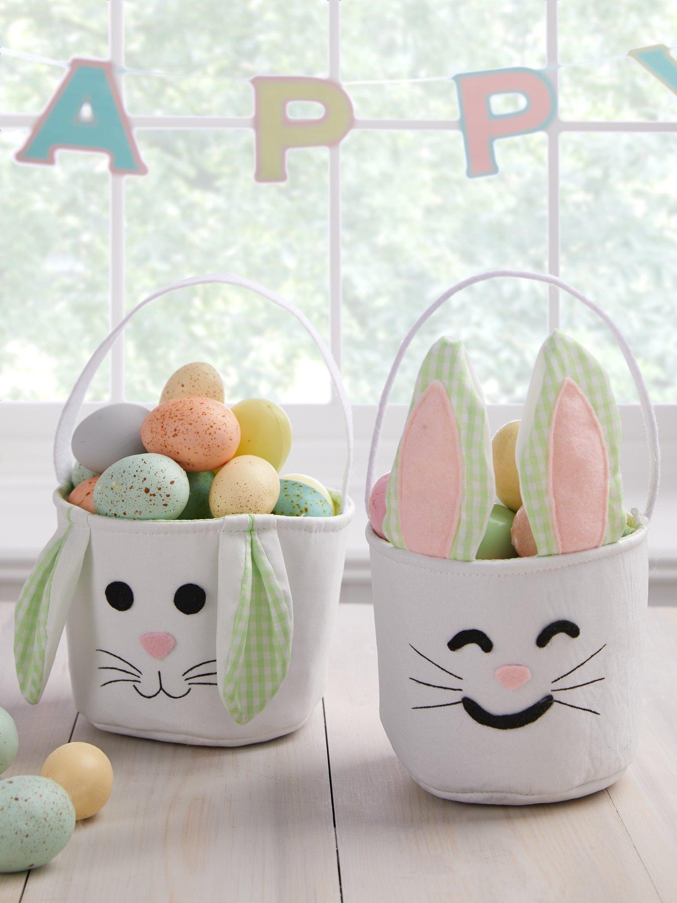 Image 1 of 6 of Very Home Set of 2 Spring/Easter Bunny Baskets