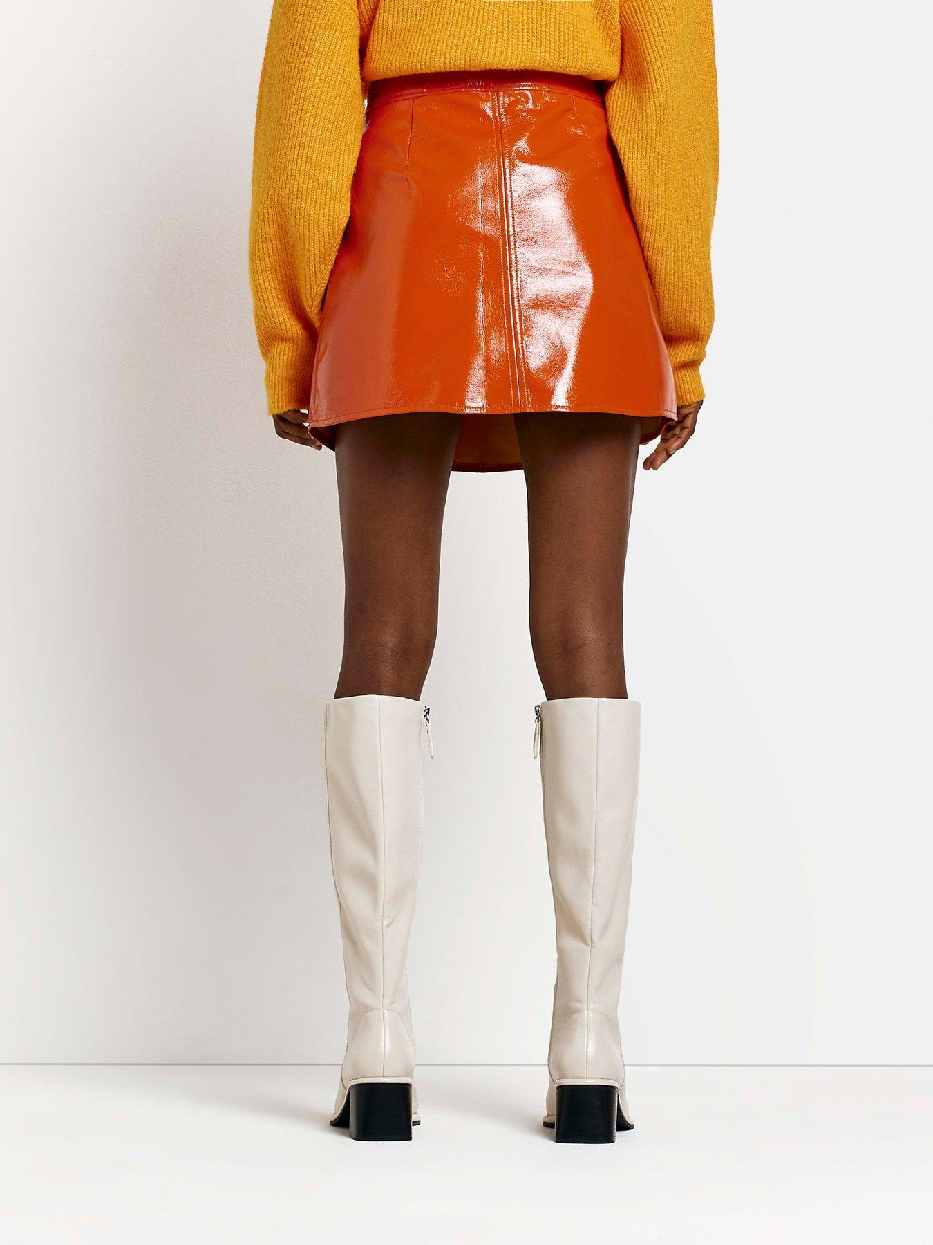 Orange hotsell vinyl skirt