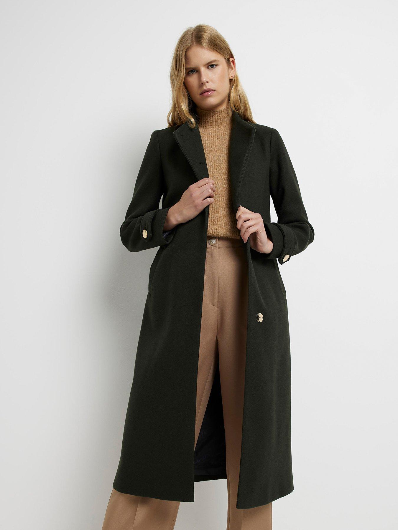 River island store khaki coat