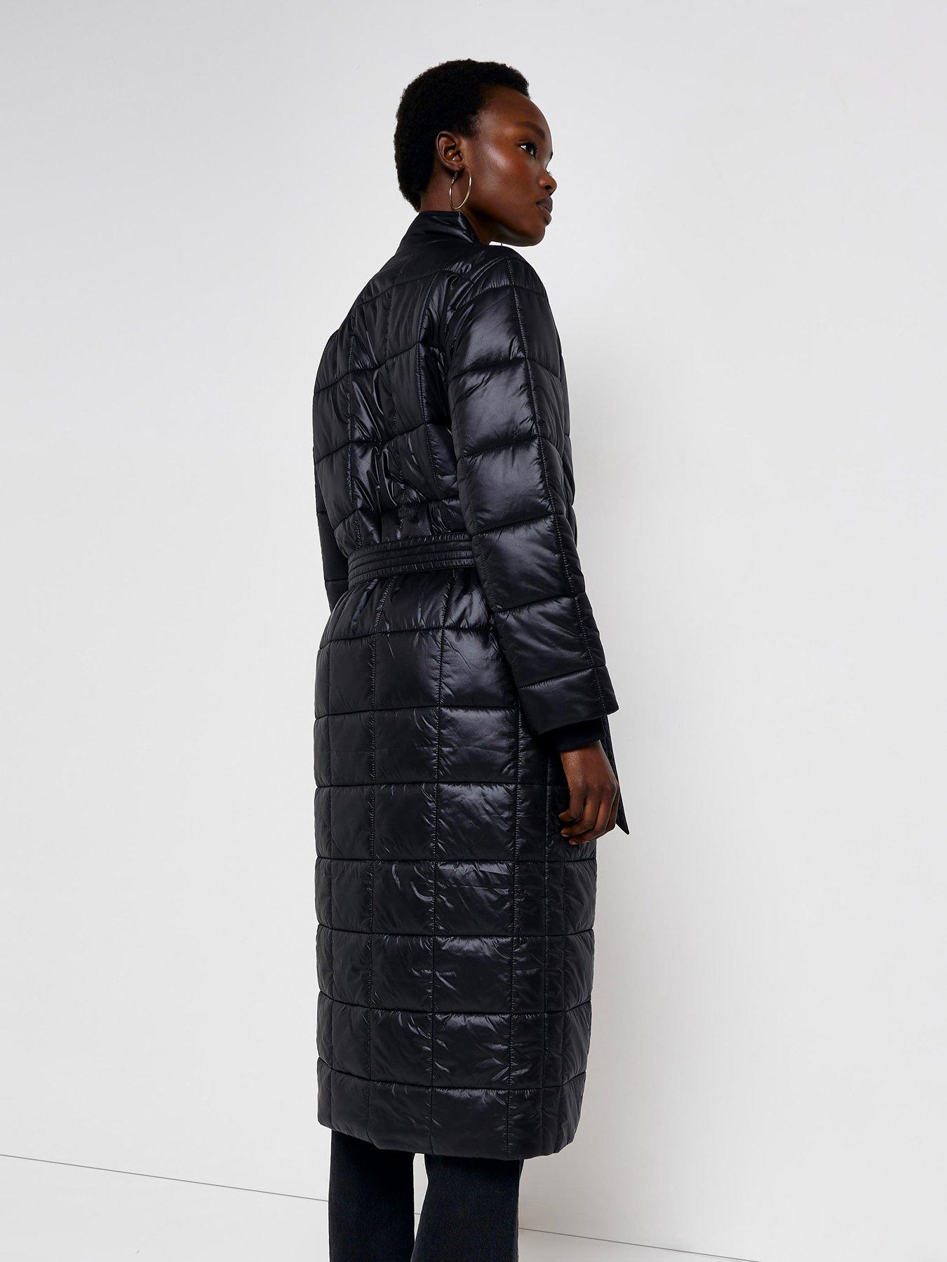 River island sale coat black