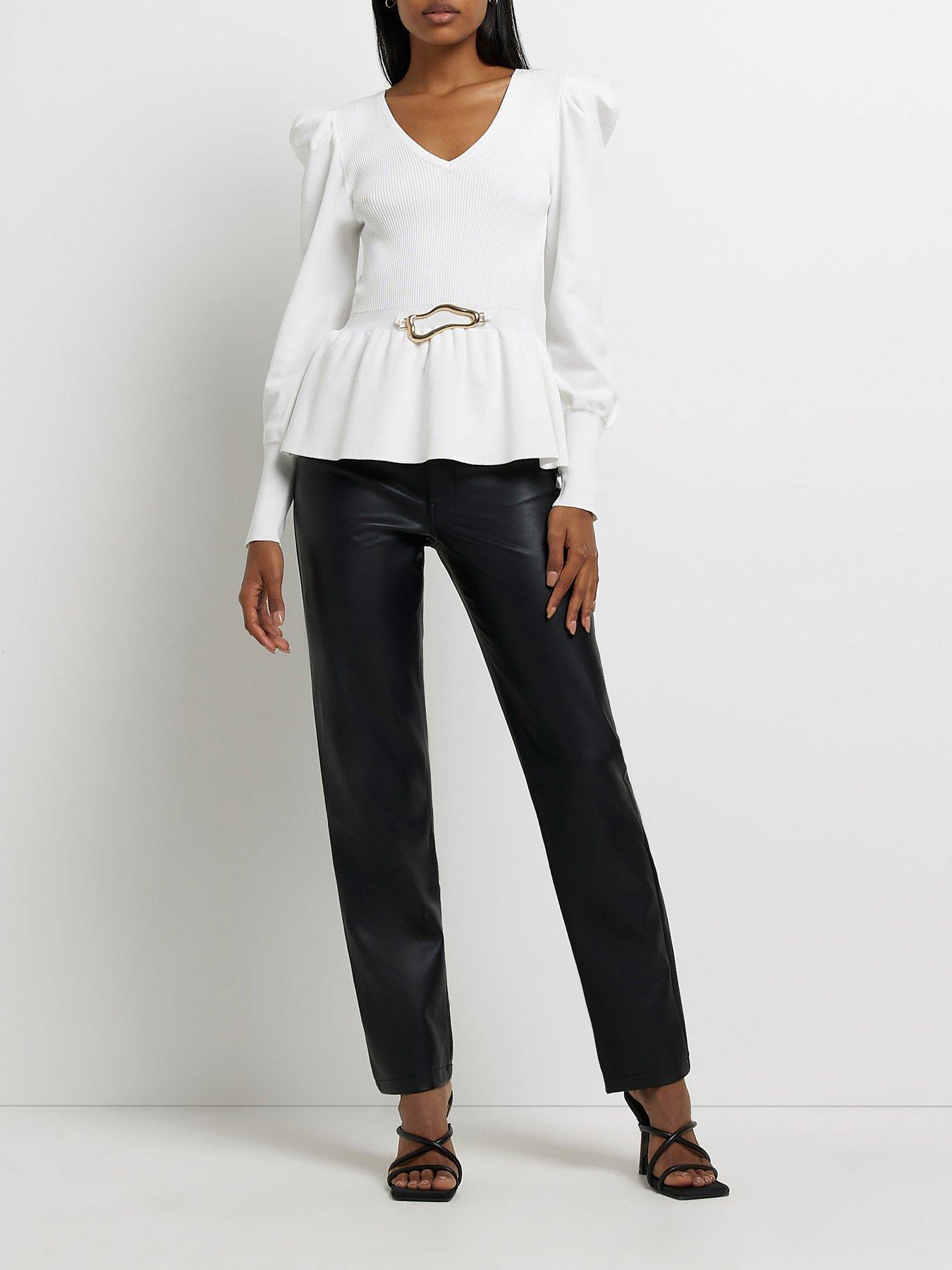 River island peplum store top